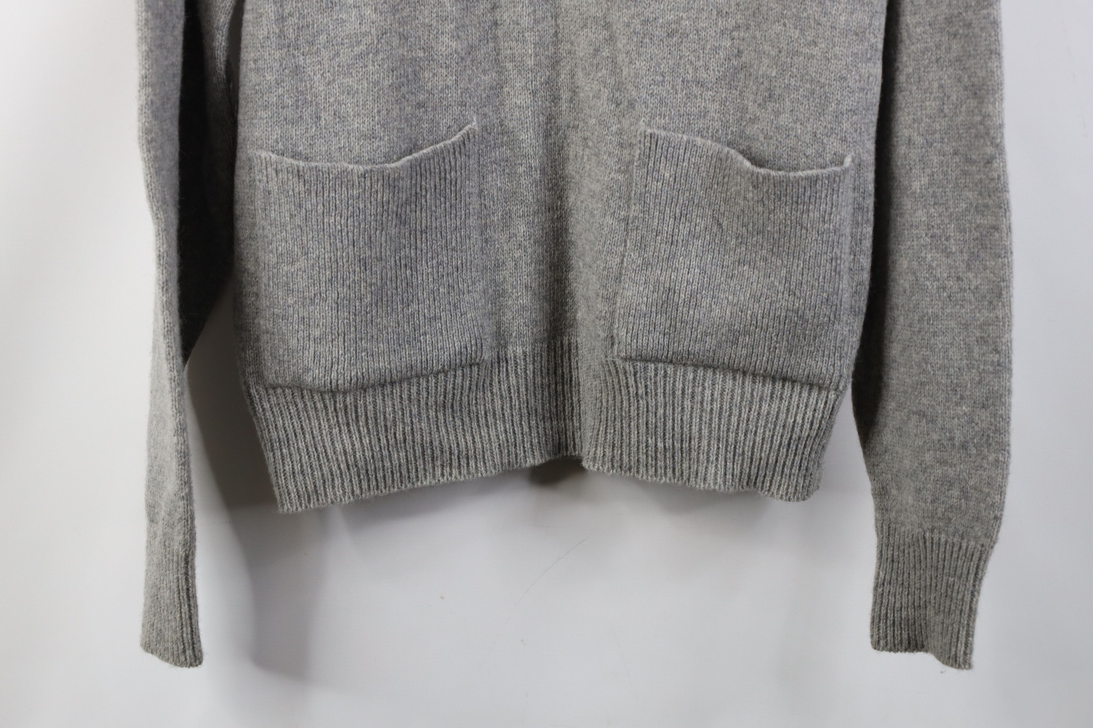 Vintage Vintage 70s Streetwear Collared Pocket Sweater Gray USA Size US L / EU 52-54 / 3 - 3 Thumbnail