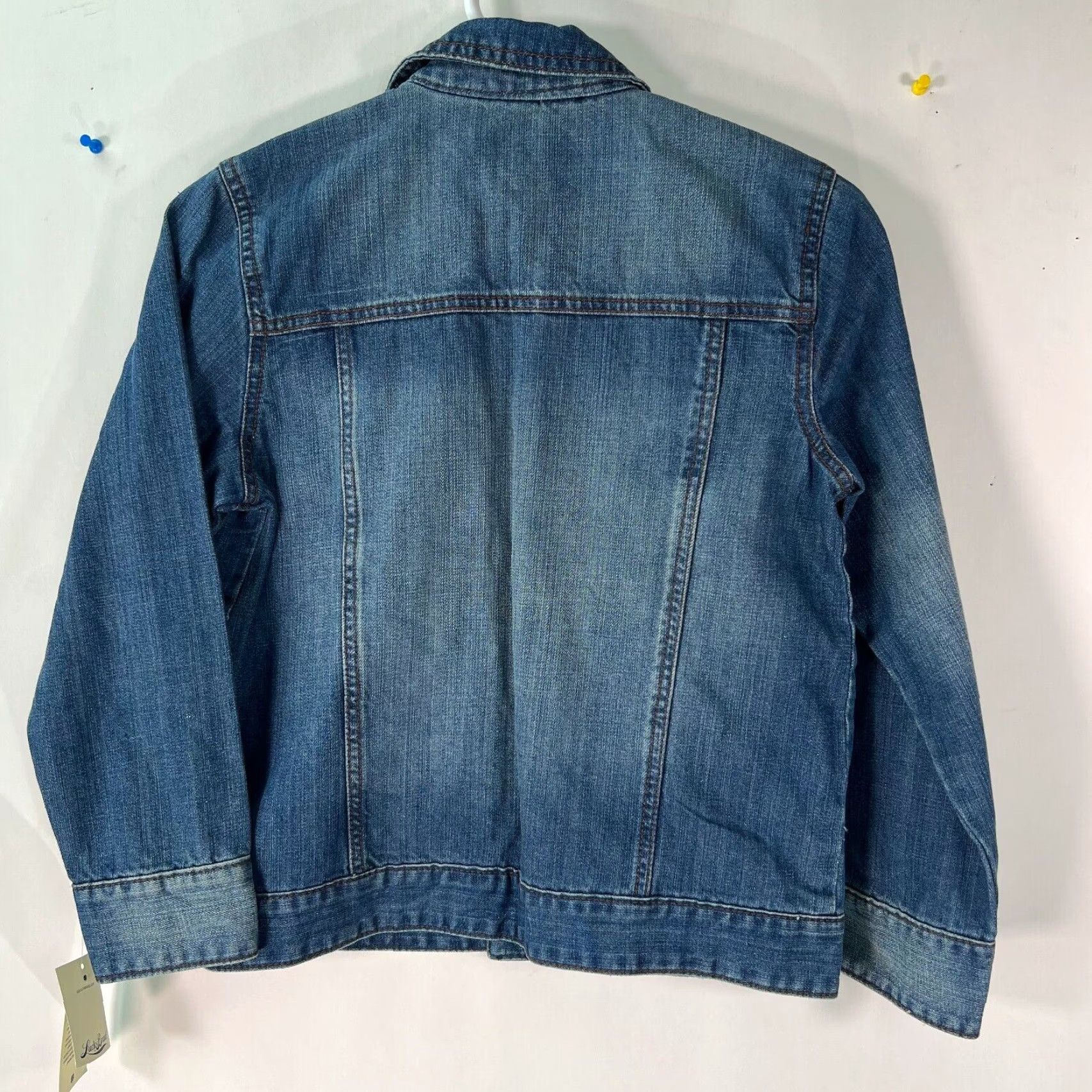 Lucky Brand Lucky Brand Denim Trucker Jacket - Womens Size Small - Blue Button Front Casual 100% Cotton Size 28" / US 6 / IT 42 - 2 Thumbnail