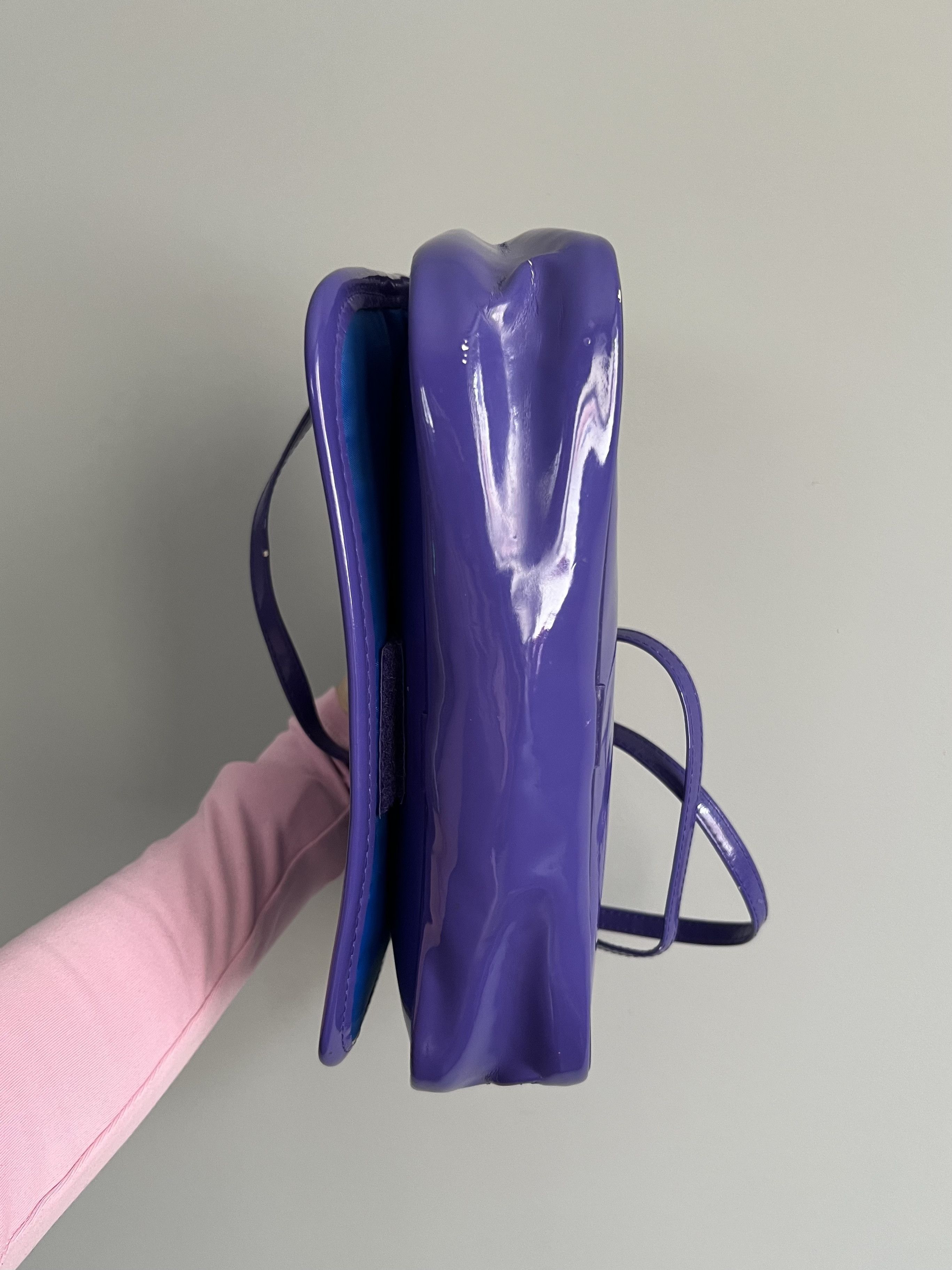 Adidas Adidas Originals Patent Purple Shoulder Bag Size ONE SIZE - 9 Thumbnail