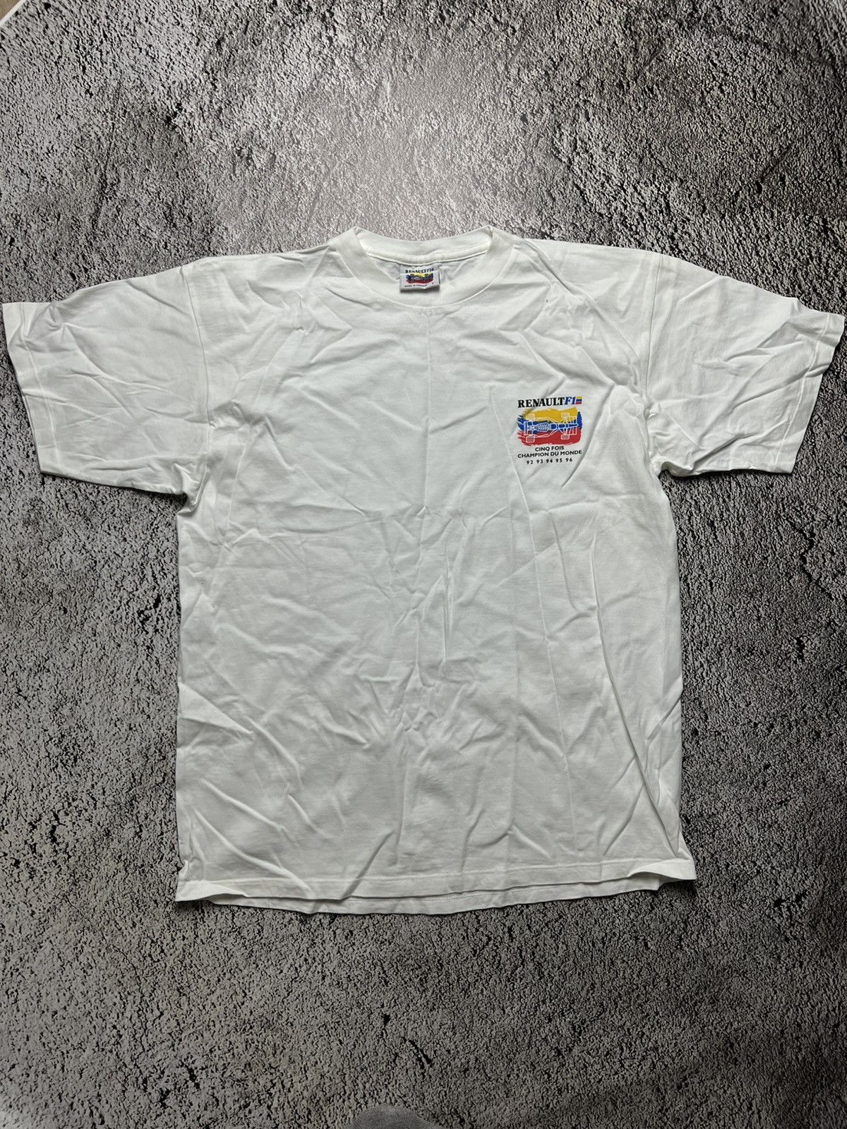 Formula 1 1996 Formula 1 uno Renault champions du monde vintage tee Size US L / EU 52-54 / 3 - 2 Thumbnail
