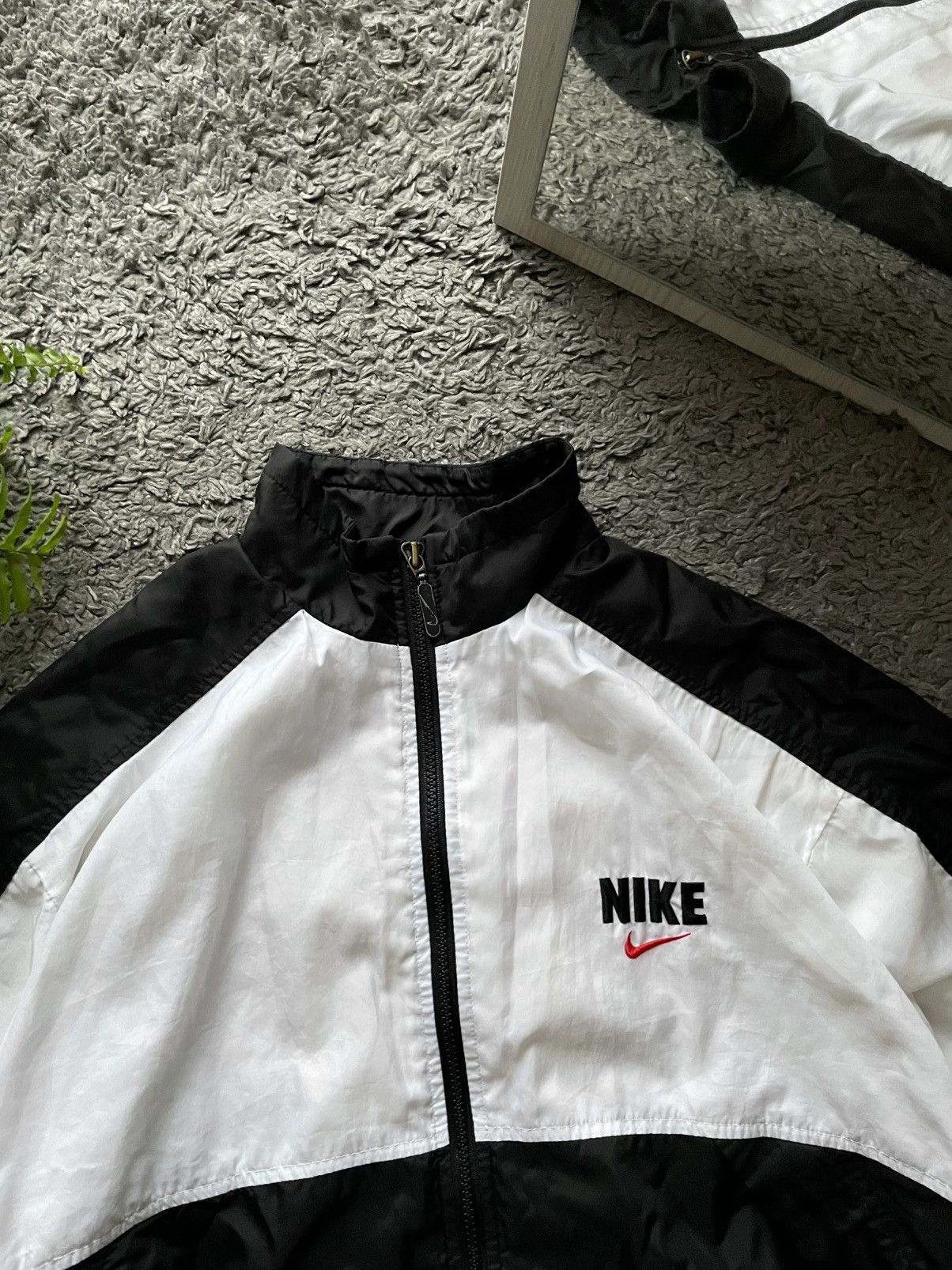 Nike × Vintage 90s Nike Vintage Light Jacket Streetwear Big Logo Swoosh Y2k Size US S / EU 44-46 / 1 - 14 Thumbnail
