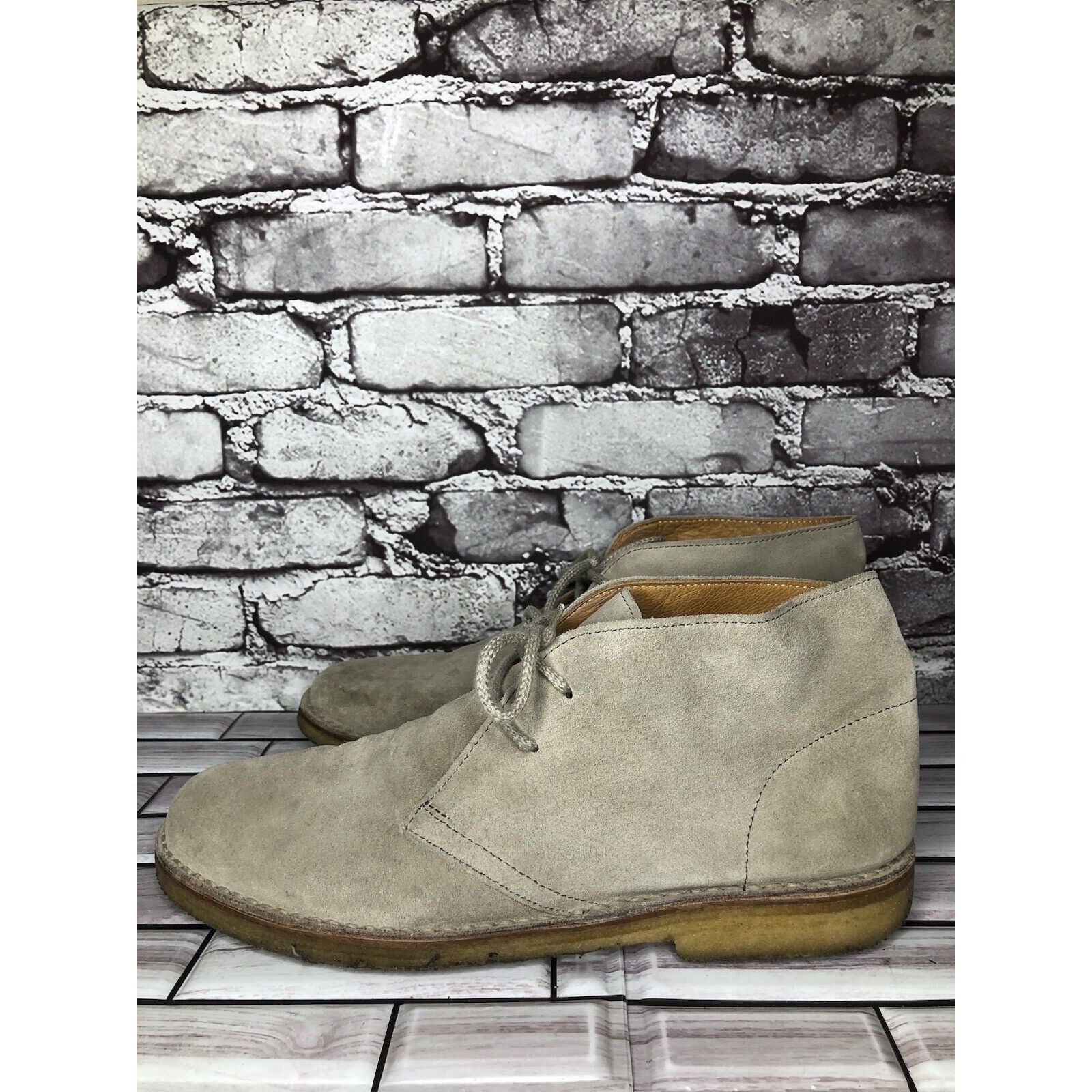 Barneys New York Barneys New York Beige Suede Leather Chukka Casual Lace Boot Size US 12 / EU 45 - 23 Thumbnail
