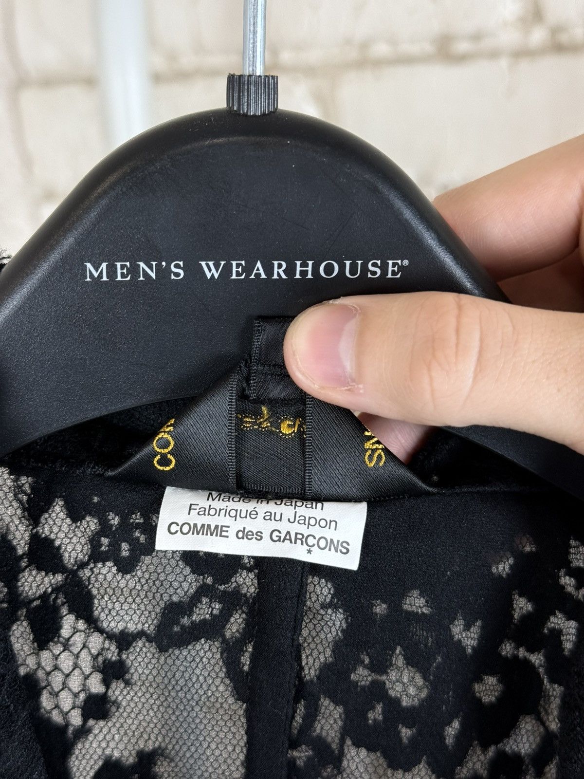 Comme des Garcons Womans Comme Des Garcons Lace Wool Blend Blazer in Black Size M / US 6-8 / IT 42-44 - 16 Thumbnail
