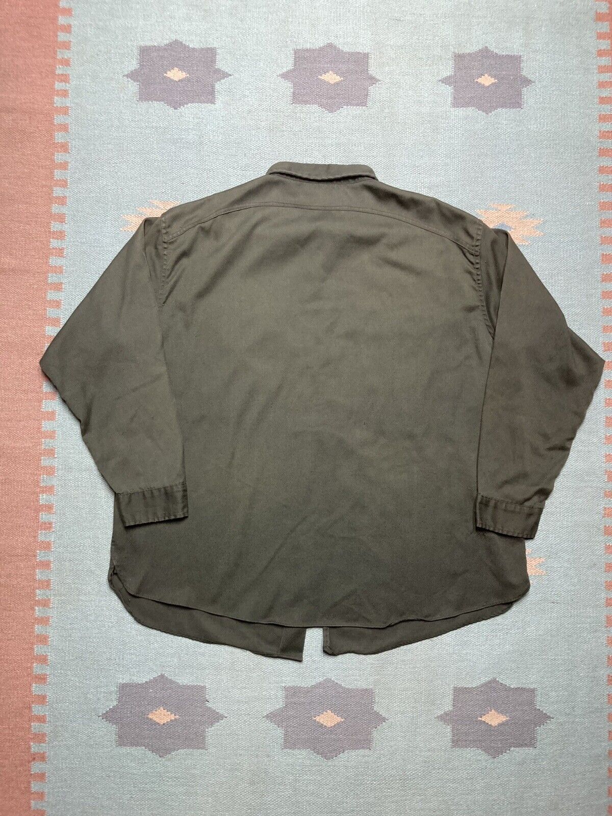 Vintage VTG 50s work shirt twill distressed selvedge gussets XXL 2XL Size US XXL / EU 58 / 5 - 8 Thumbnail