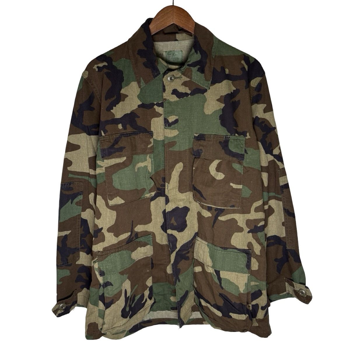 Other Vintage 80s Woodland Camo Combat Coat Military Men's Med L Size US M / EU 48-50 / 2 - 1 Thumbnail