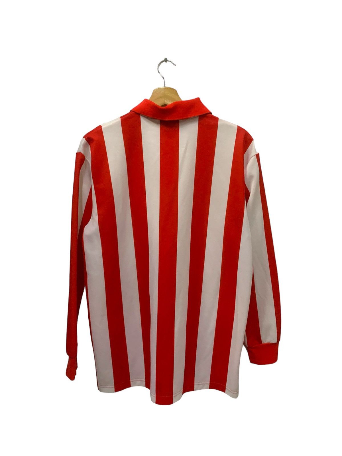 Vintage Vintage Striped Jersey Polo Shirt Football Blokecore Culture Size US L / EU 52-54 / 3 - 2 Thumbnail