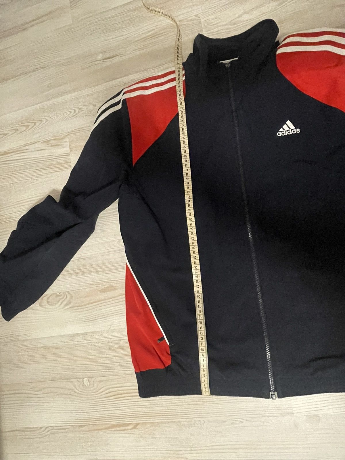 Adidas Retro Adidas red/navy track jacket size L Size US L / EU 52-54 / 3 - 6 Thumbnail