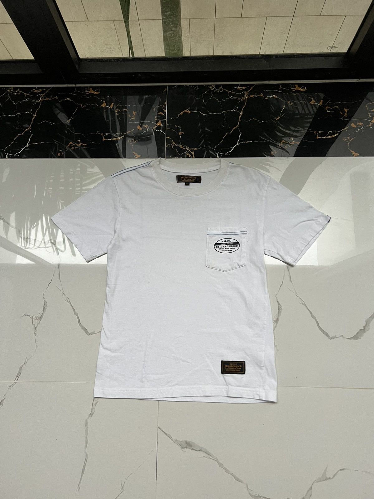 Neighborhood × Vintage 90’s NEIGHBORHOOD RARE RETRO Y2K BIG DOUBLE SIDE LOGO TEE Size US S / EU 44-46 / 1 - 2 Thumbnail