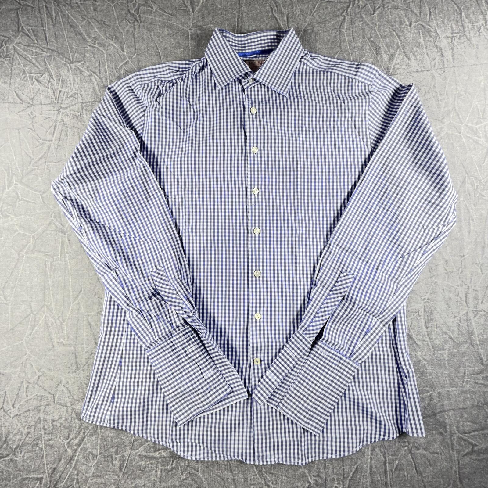 Thomas Pink Thomas Pink Shirt Men's 16 1/2 Blue Blue Plaid Button Up Size US L / EU 52-54 / 3 - 1 Thumbnail