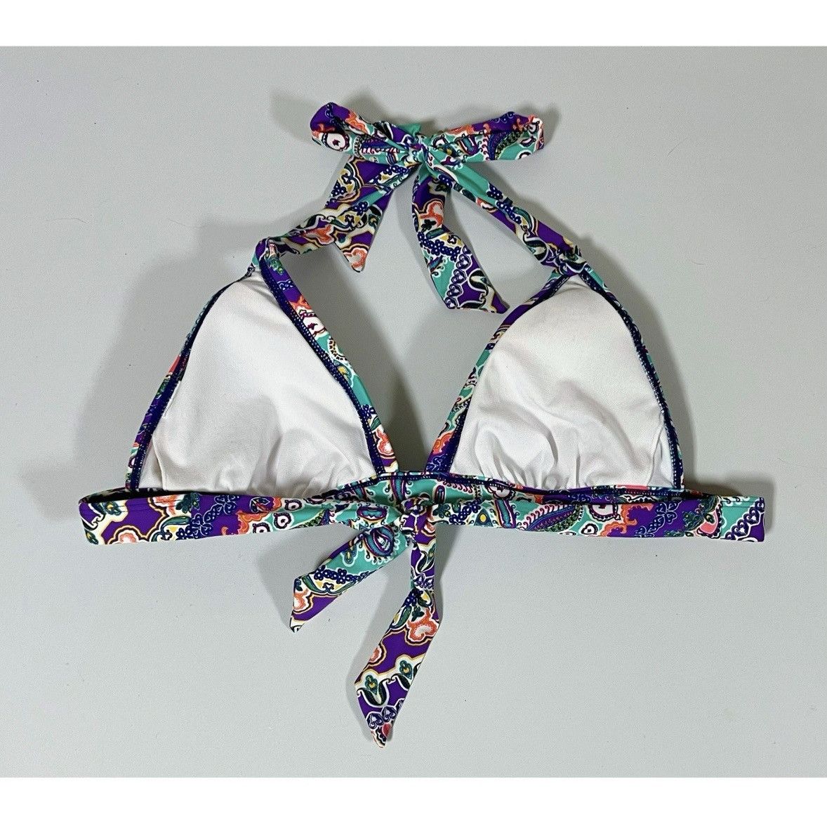 Kenneth Cole Blue Purple Paisley Boho Bikini Top Bathing Suit Size S 💜✨ Size S / US 4 / IT 40 - 5 Thumbnail