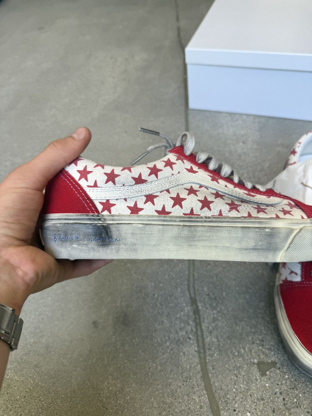 BIANCA CHANDON × Vans VANS BIANCO CHANDON DISTRESSED VANS Size US 12 / EU 45 - 9 Thumbnail