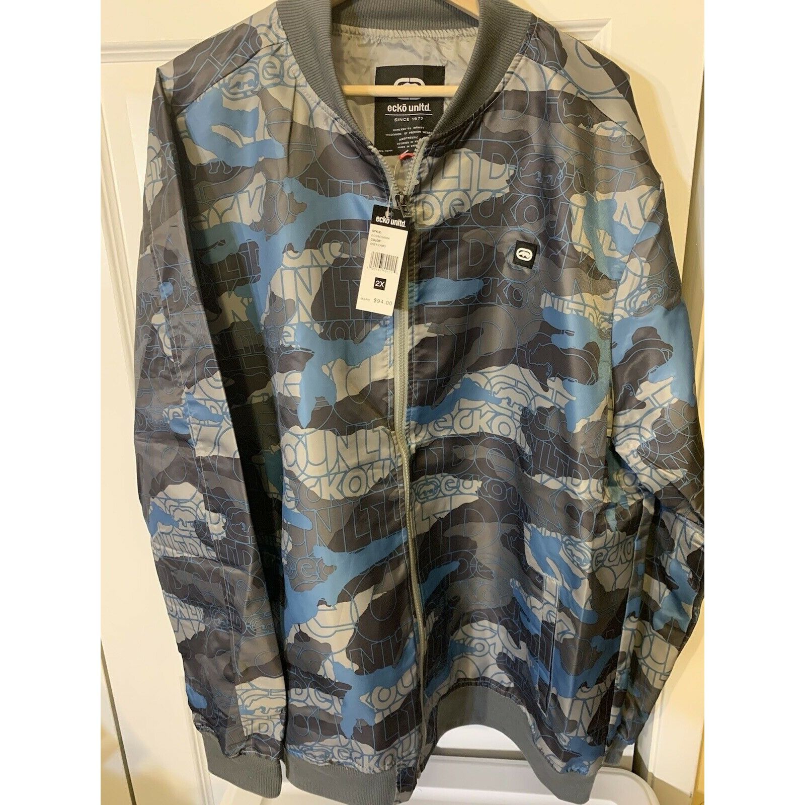 Ecko Unltd. New Ecko Unltd Jacket Camo Men’s Sz 2XL BLUE GRAY Size US XXL / EU 58 / 5 - 3 Thumbnail