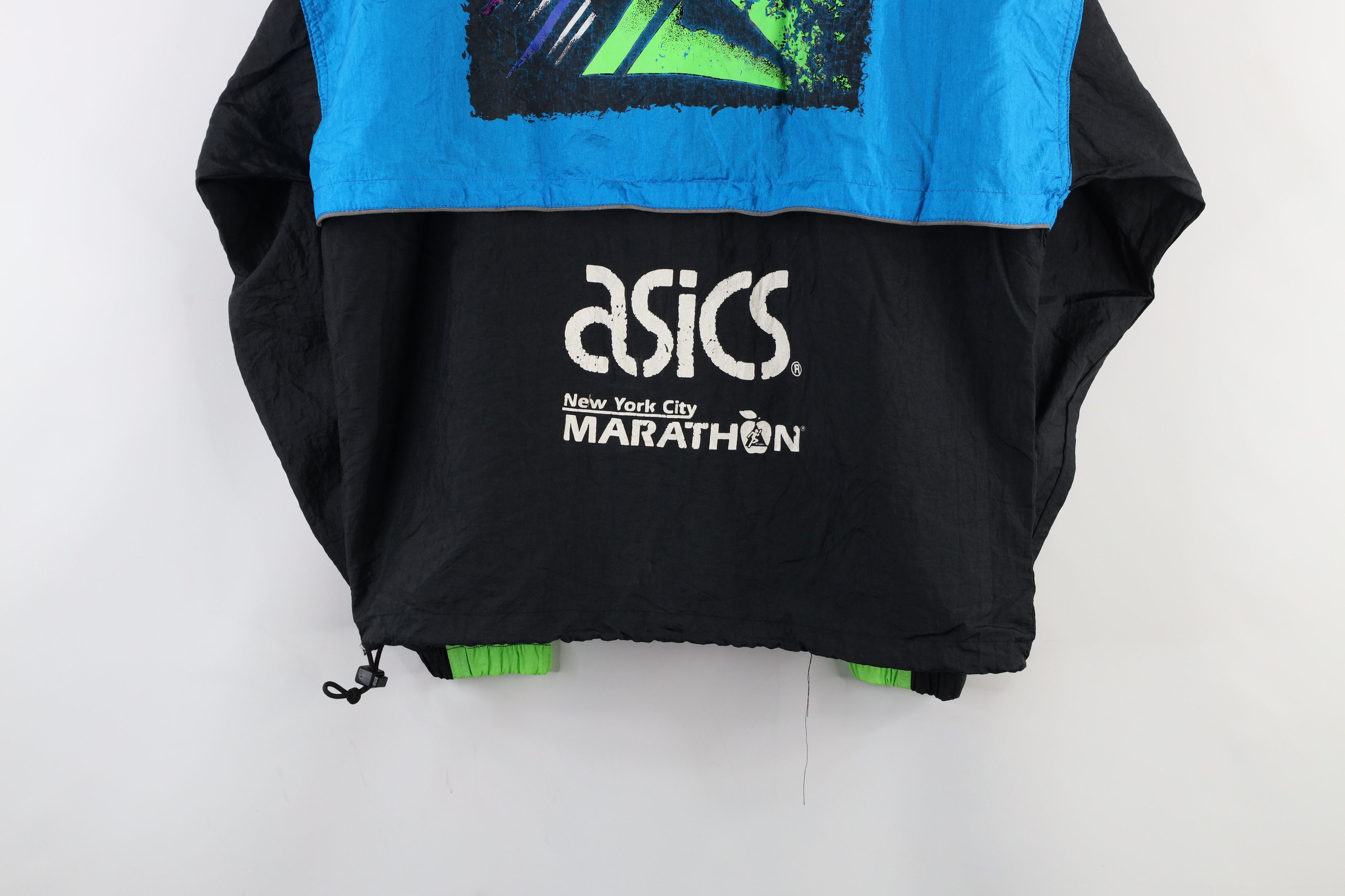 Asics Vintage 90s Asics New York Marathon Windbreaker Jacket Size US L / EU 52-54 / 3 - 10 Thumbnail