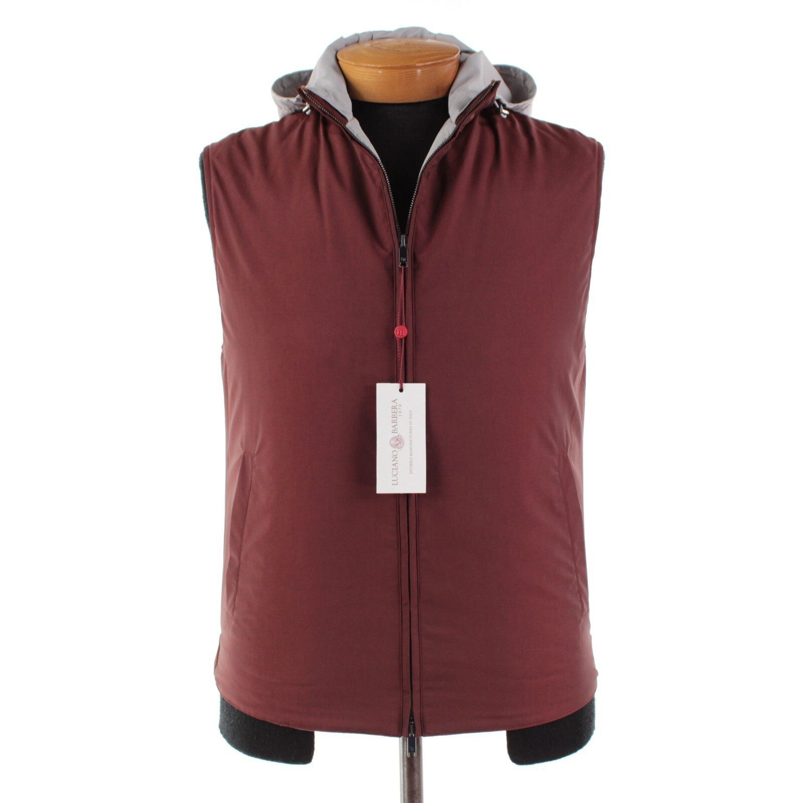 Luciano Barbera Luciano Barbera Vest Size M US In Red Wool Blend Size US M / EU 48-50 / 2 - 1 Thumbnail