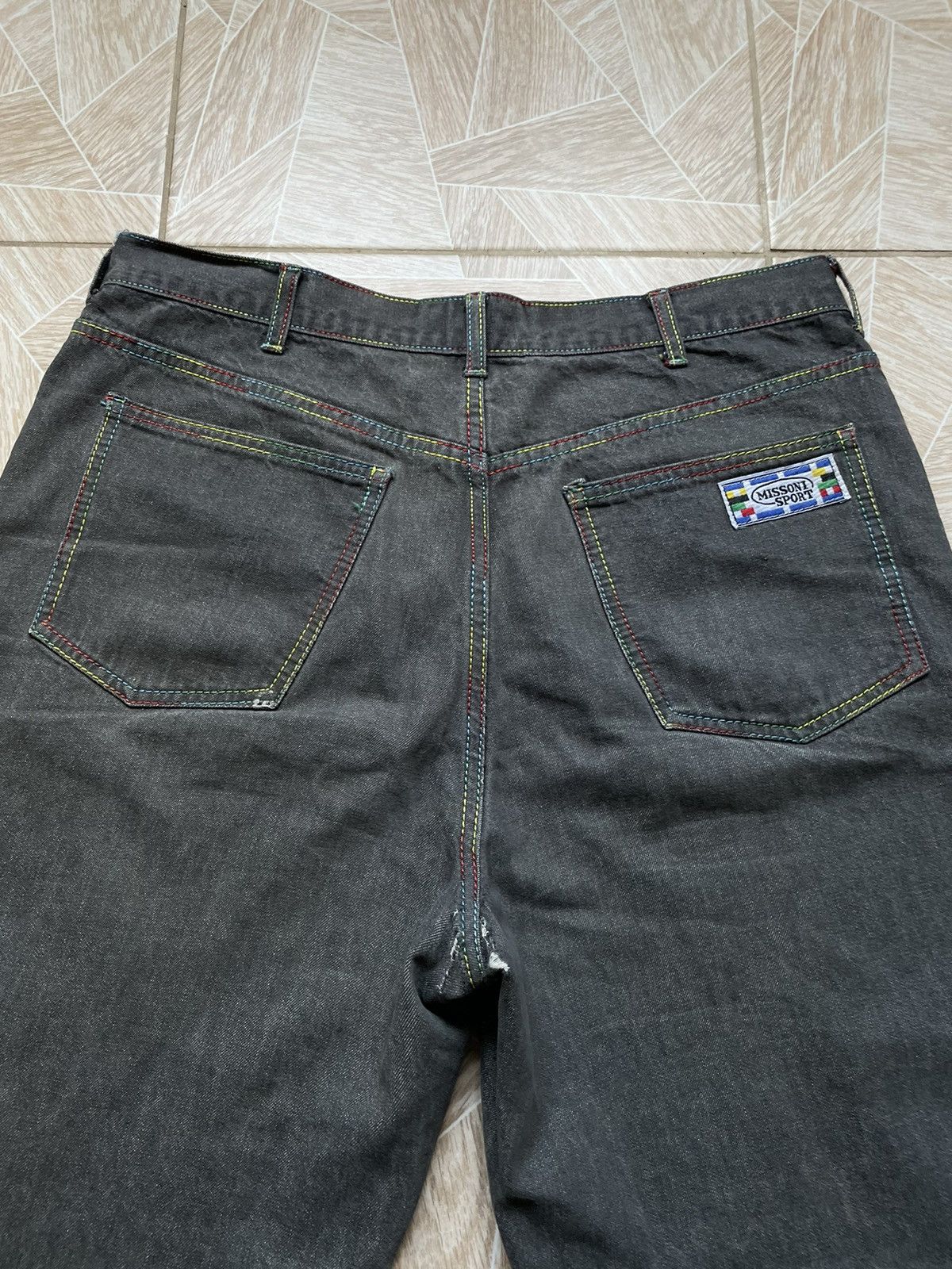 Missoni × Vintage Missoni Sport Baggy Jeans Pants Denim Italy Designer VINTAGE Size US 32 / EU 48 - 6 Thumbnail