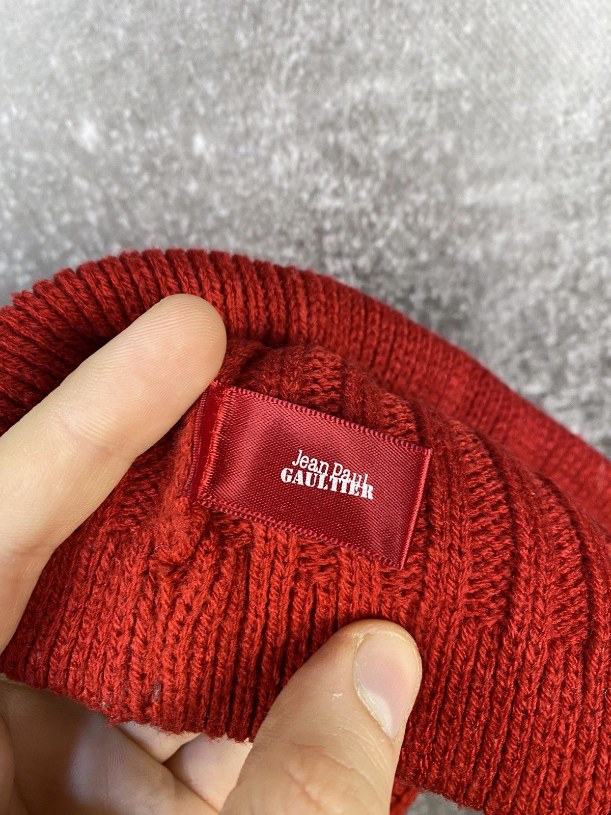 Designer × Jean Paul Gaultier × Vintage Vintage Red Winter Beanie Cap Hat Jean Paul Gaultier Logo Size ONE SIZE - 5 Thumbnail
