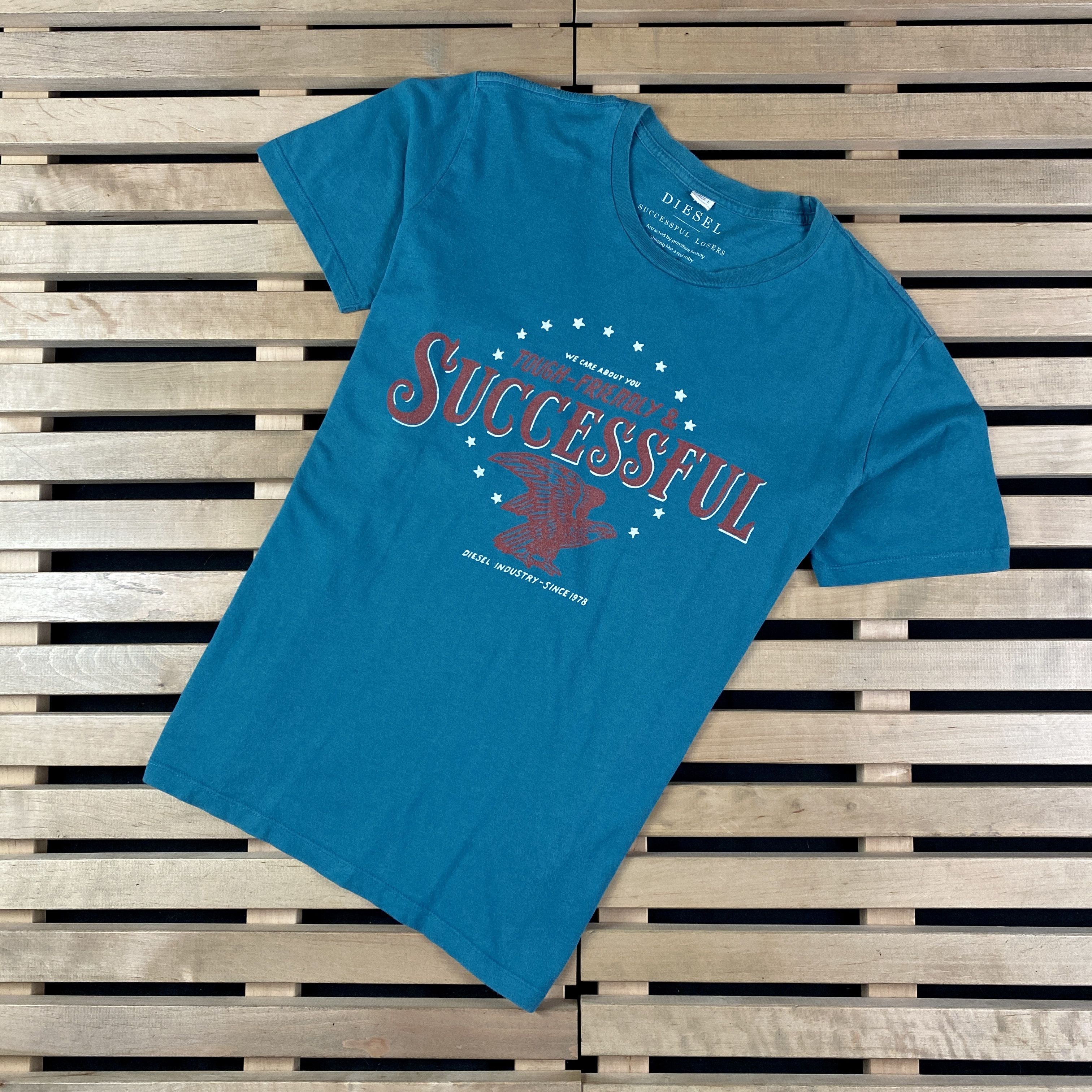 Diesel Mens Short Sleeve T-Shirt Diesel Big Logo Size L Cotton Size US L / EU 52-54 / 3 - 1 Thumbnail