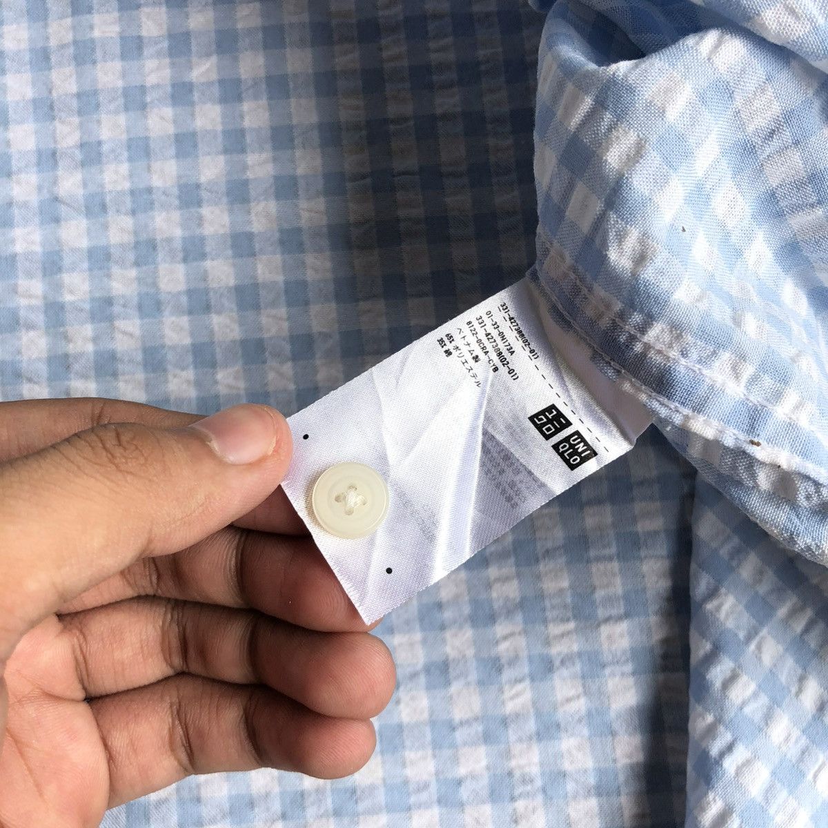JW Anderson × Uniqlo Uniqlo X JW Anderson Square Motif Button Up Shirt Blue Size US XXL / EU 58 / 5 - 10 Thumbnail