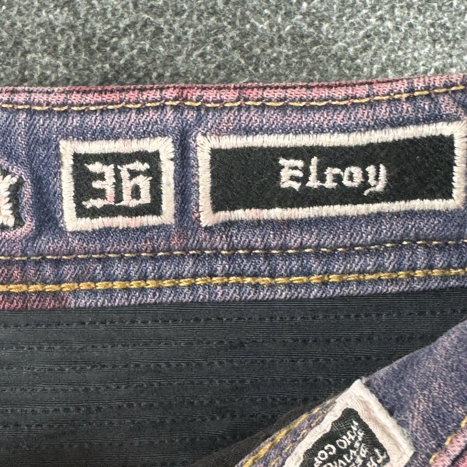 Rock Revival Rock Revival Elroy Skinny Moto Mens Acid Wash Size 36 X 34 Size US 36 / EU 52 - 5 Thumbnail