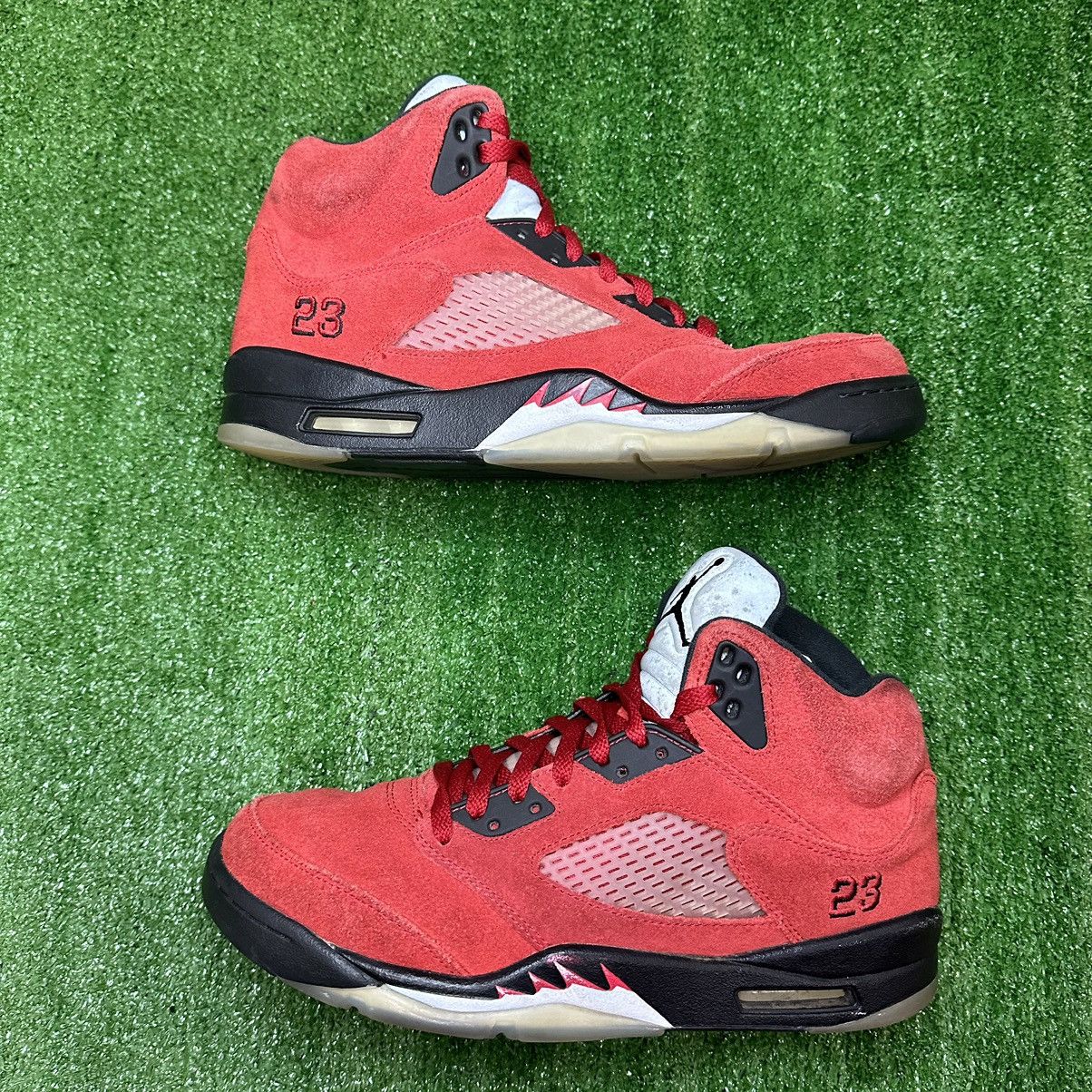 image of Jordan Brand 5 Raging Bull Shoes in Red, Men's (Size 10.5)