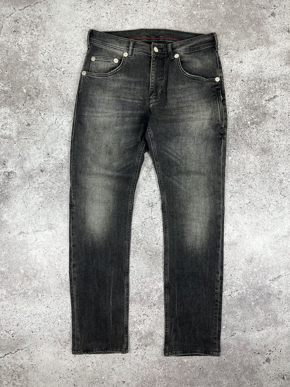Neil Barrett Neil Barrett Black Skinny Fit Regular Rise Denim Pants Size US 31 - 1 Thumbnail