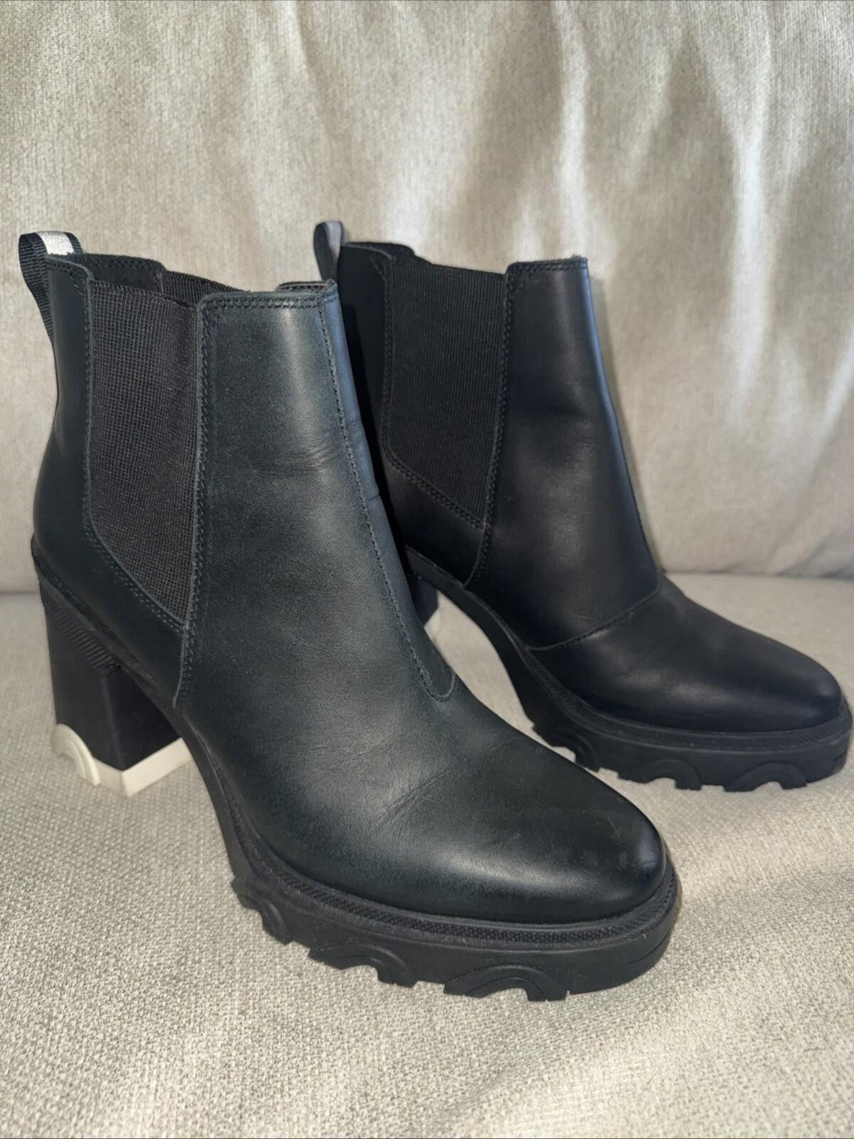 SOREL Sorel Women's Brex Heel Chelsea Boots Black Women’s 10.5 Size US 10.5 / IT 40.5 - 2 Thumbnail