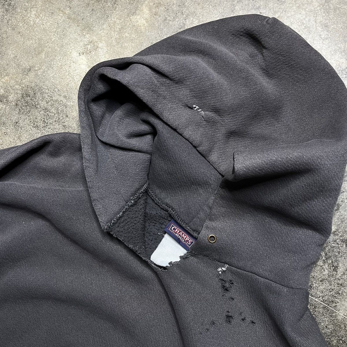 Vintage vintage thrashed black blank baggy hoodie Size US XL / EU 56 / 4 - 6 Thumbnail