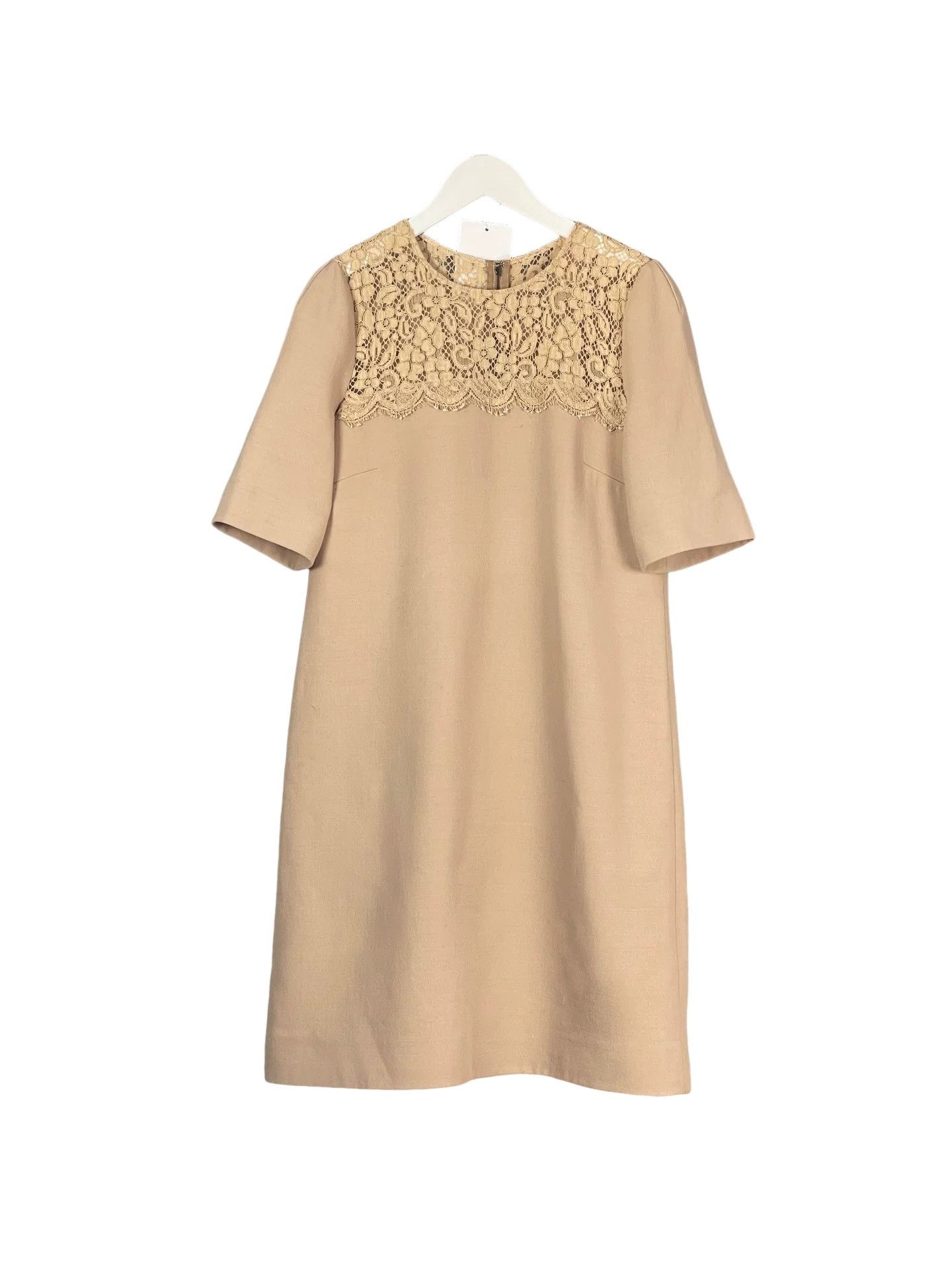 Dolce & Gabbana Dolce & Gabbana Lace Overlay Beige Dress Size 44 Size M / US 6-8 / IT 42-44 - 1 Thumbnail