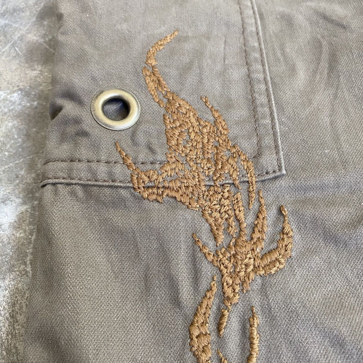 291295=Homme 2000s 291295=Homme Y2K Style Cargo Pants Embordired Pants Size US 27 - 12 Thumbnail