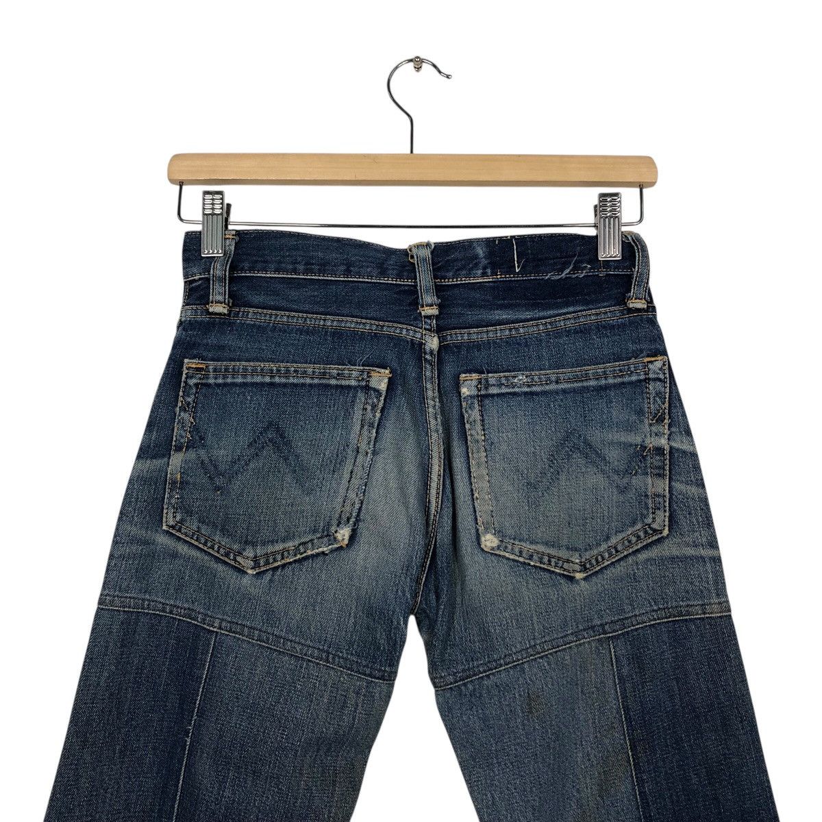 Japanese Brand Vintage Joker Co. Ltd. Panelled Flare Denim Issey Miyake Size 28" / US 6 / IT 42 - 10 Thumbnail