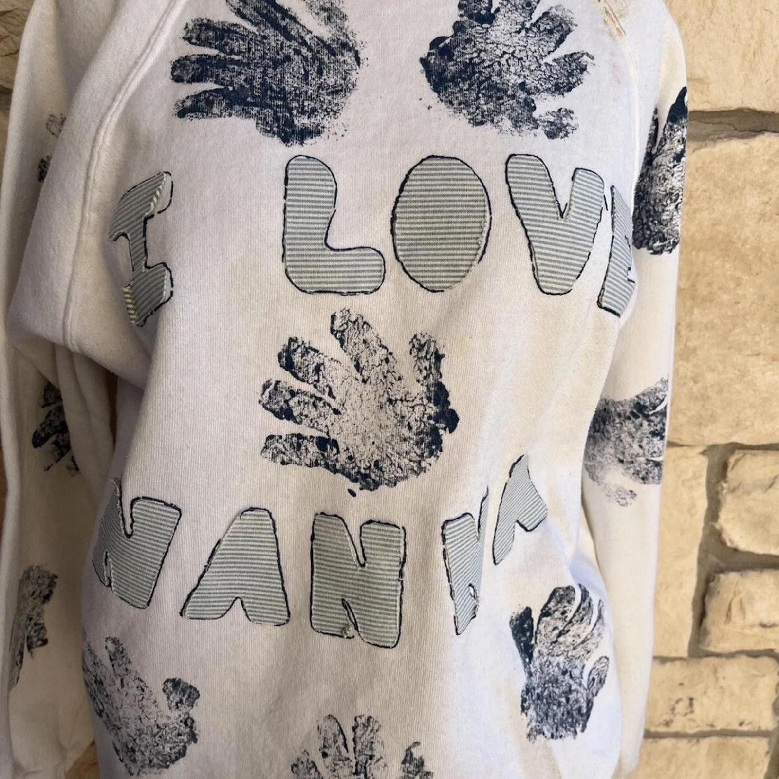 Jerzees Vintage Jerzees White Sweatshirt i love nanna M/L. Size M / US 6-8 / IT 42-44 - 2 Thumbnail