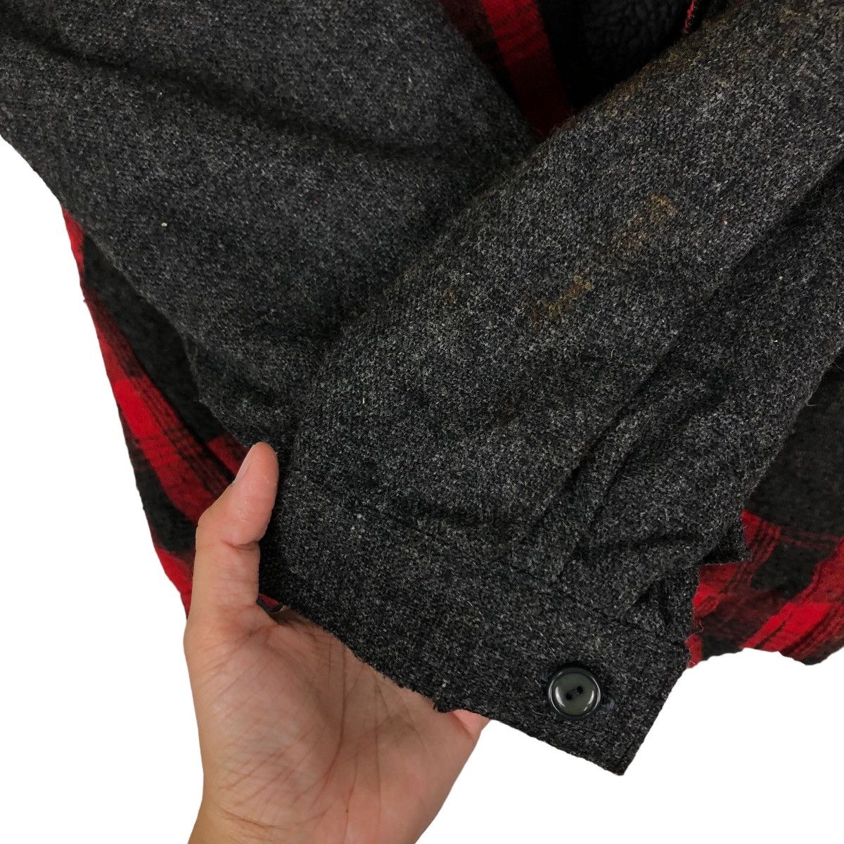 Japanese Brand PUNK WEAR TARTAN DESIGN CHERRY BEAR OVERSIZED JACKET Size US L / EU 52-54 / 3 - 9 Thumbnail