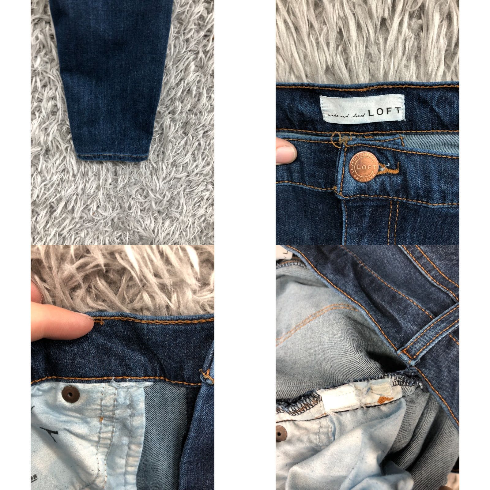 Loft Loft Jeans Skinny Loft Size 10 Womens Medium Blue Wash Denim 5-Pocket Regular Rise Modern American Classic Size 32" / US 10 / IT 46 - 8 Thumbnail