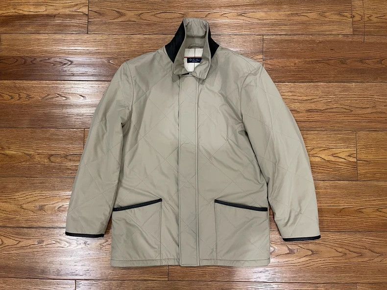LORO PIANA Horsey khaki cotton jacket