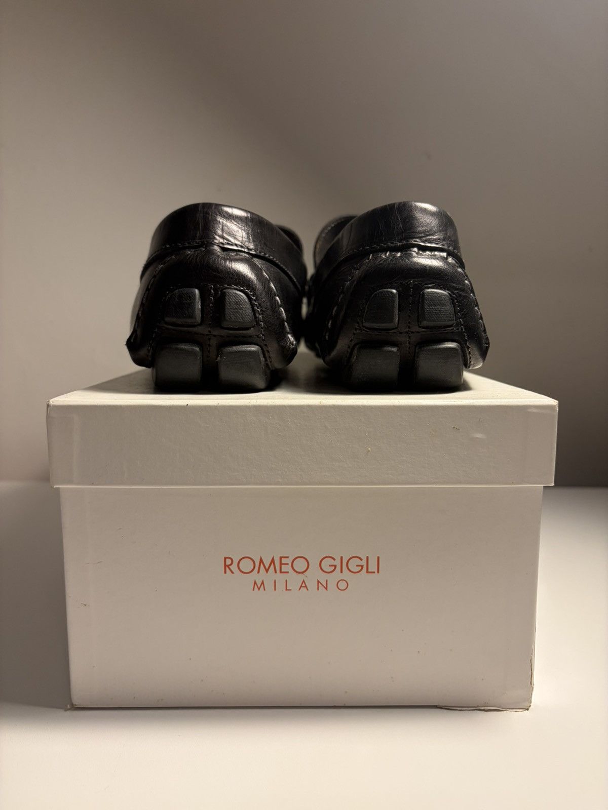 Romeo Gigli Romeo Gigi Black Leather Moccasins US11, EU44 Size US 11 / EU 44 - 3 Thumbnail