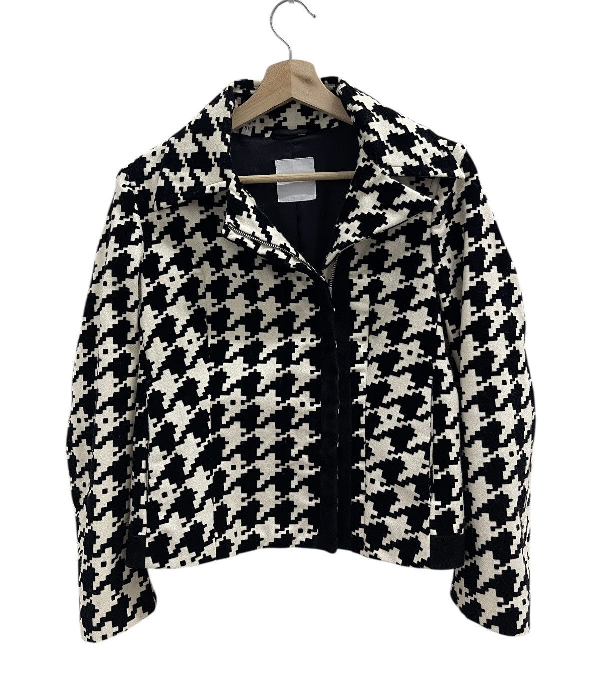 Costume National Costume National Asymmetrical Zip Wool Leather Jacket Size XS / US 0-2 / IT 36-38 - 1 Thumbnail