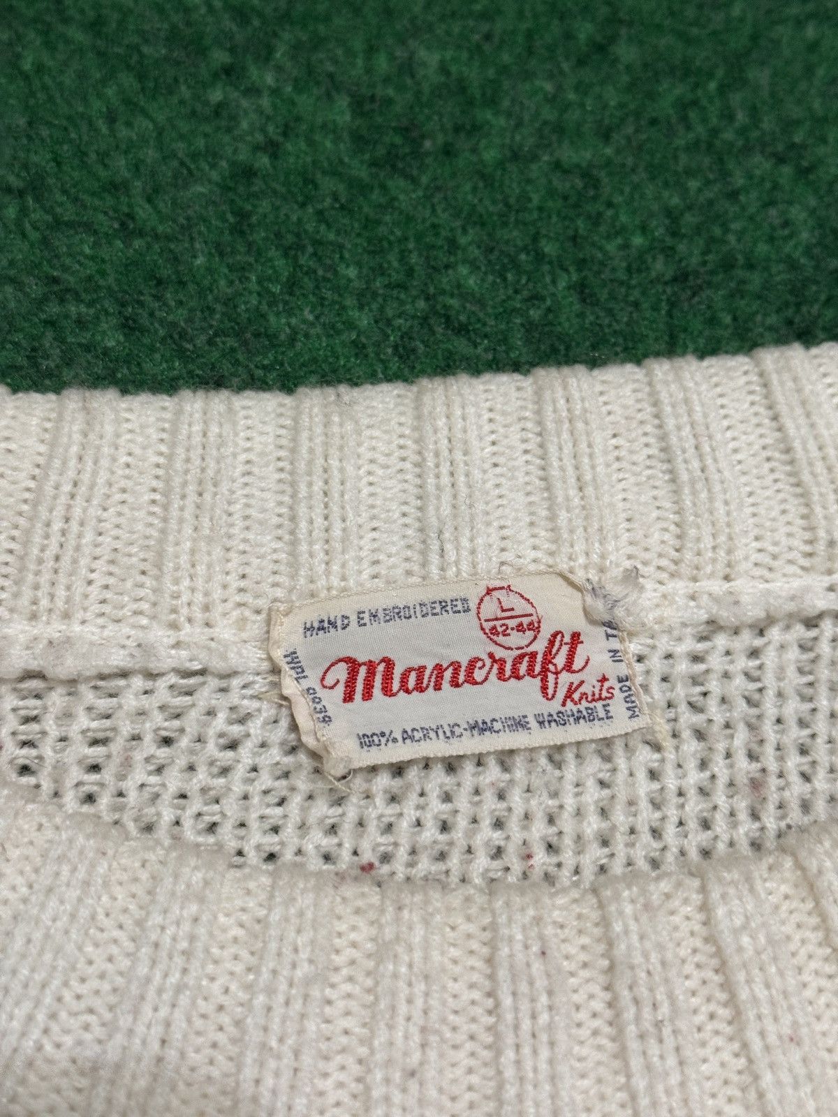 Vintage Vintage Mancraft 70s Nordic Knit Large 22x25 Retro Sweater Size L / US 10 / IT 46 - 3 Thumbnail