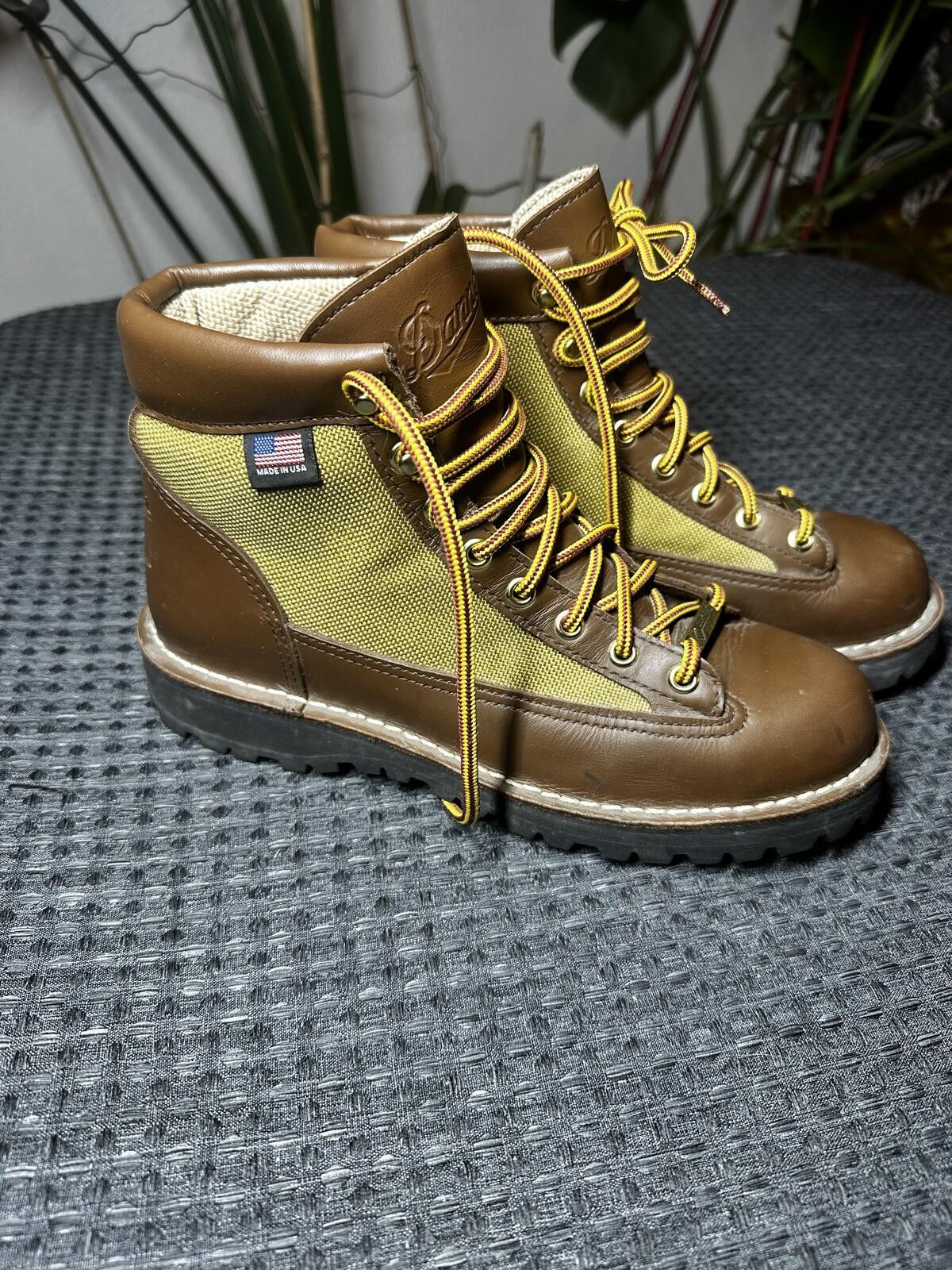 Danner Danner Brown and Olive Hiking Boots Made in USA Size ONE SIZE - 1 Thumbnail