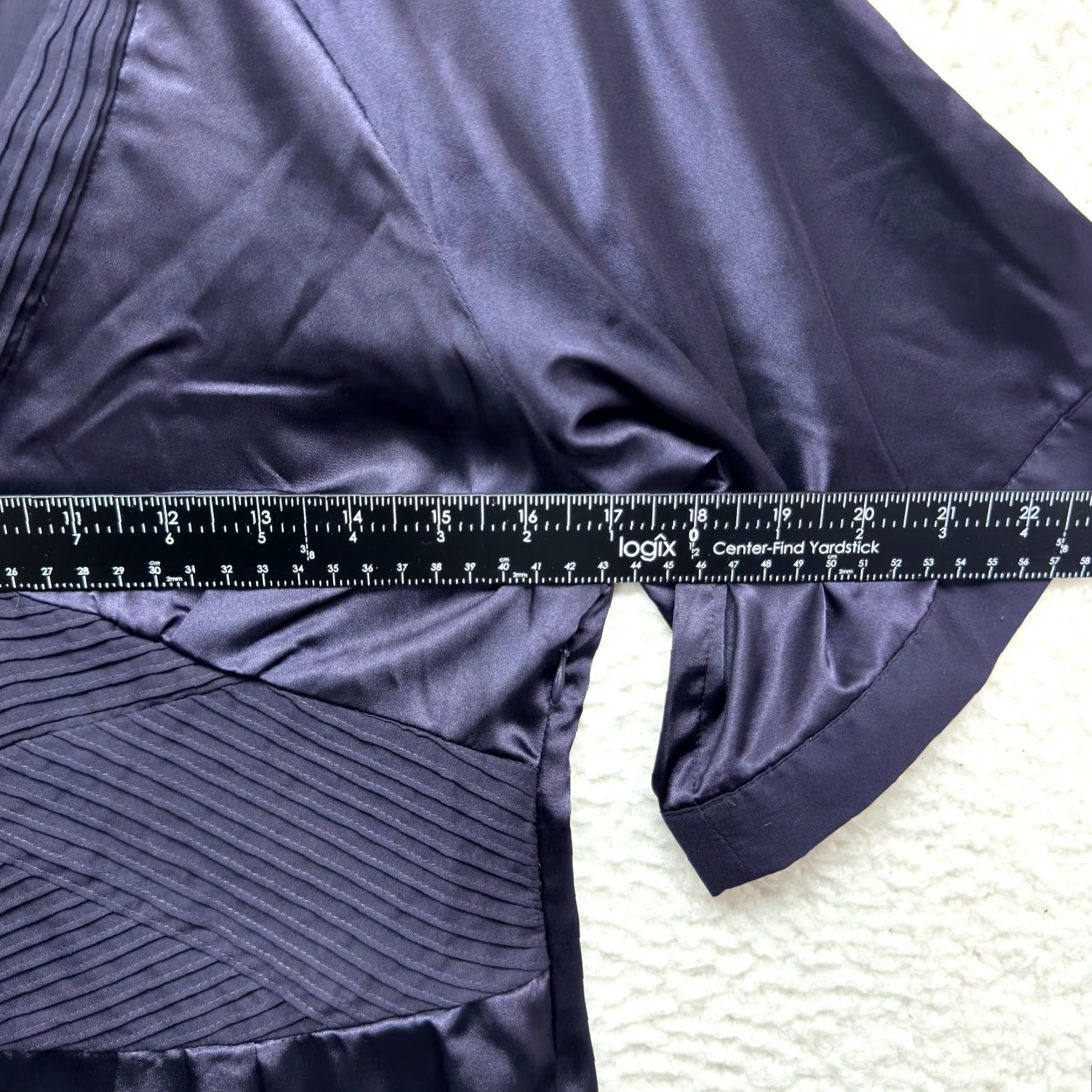 Bcbgmaxazria VINTAGE Y2K BCBGMAXAZRIA Top Shirt Medium Purple Satin Grunge Office Boho Corpcore Mens?? Size M / US 6-8 / IT 42-44 - 4 Thumbnail