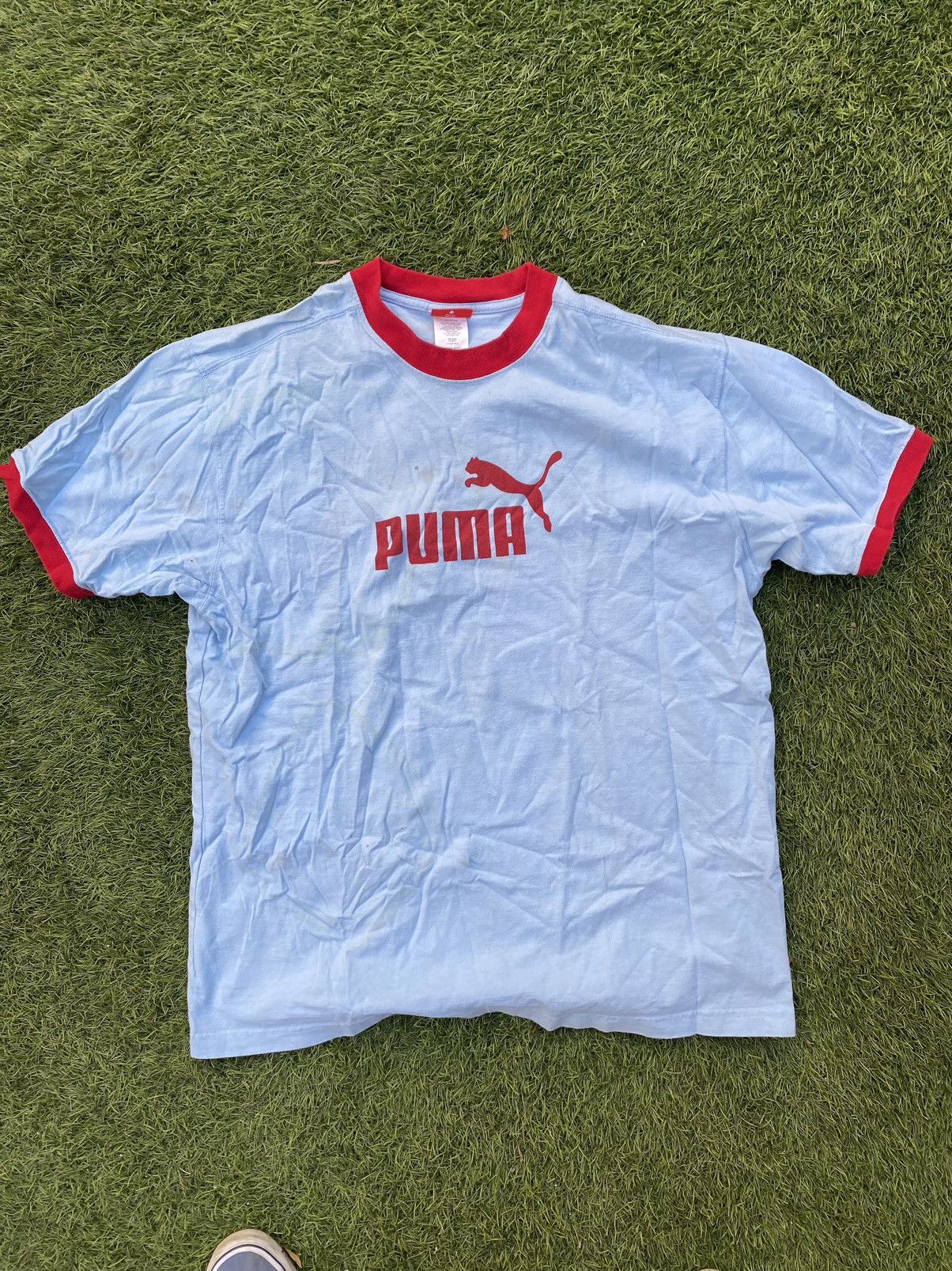 Puma × Vintage VTG RINGER PUMA SHIRT Size US XL / EU 56 / 4 - 1 Thumbnail