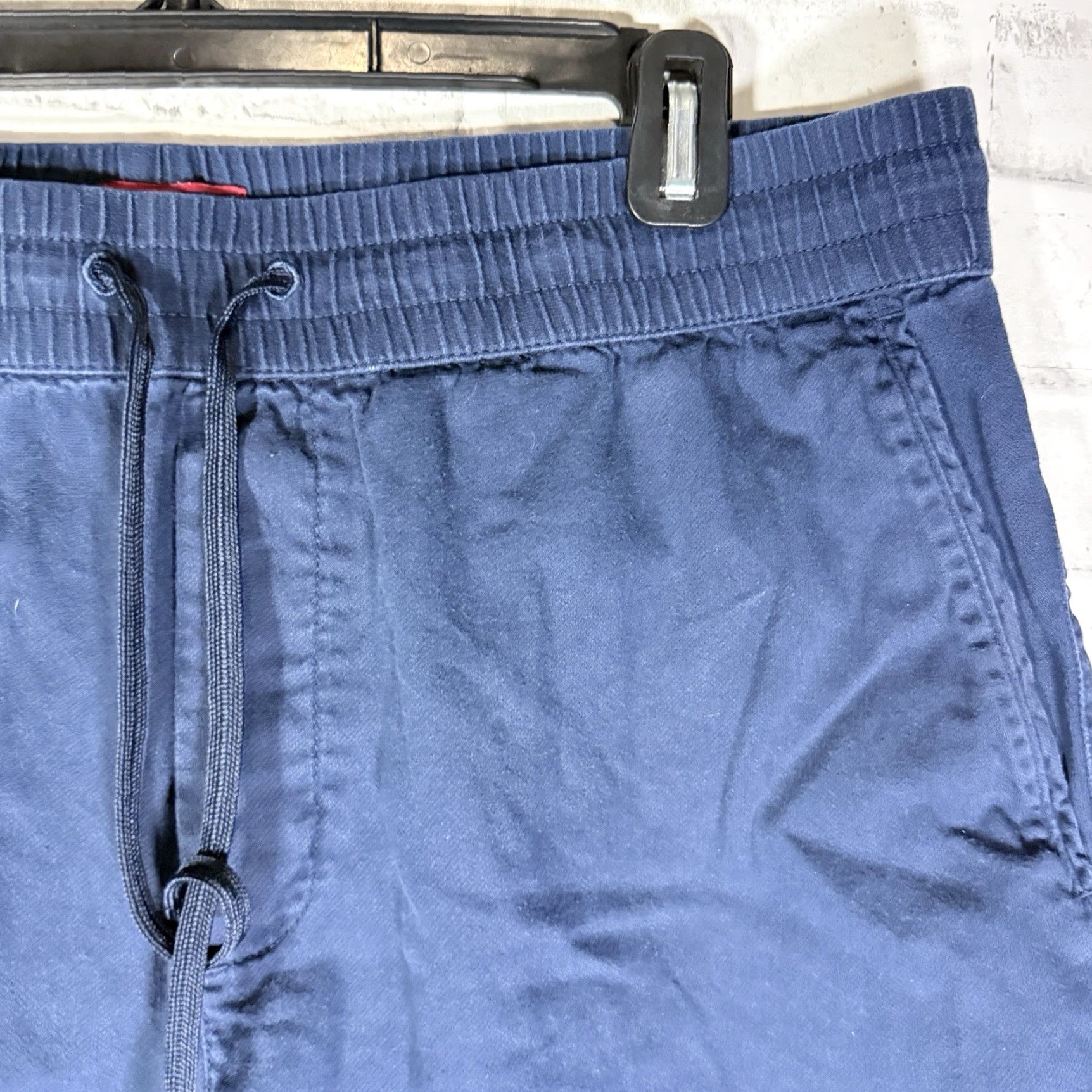 UNTUCKit UNTUCKit Cotton Linen Blend Drawstring Shorts Men L Blue Chino Casual (Mens) Size US 33 - 2 Thumbnail