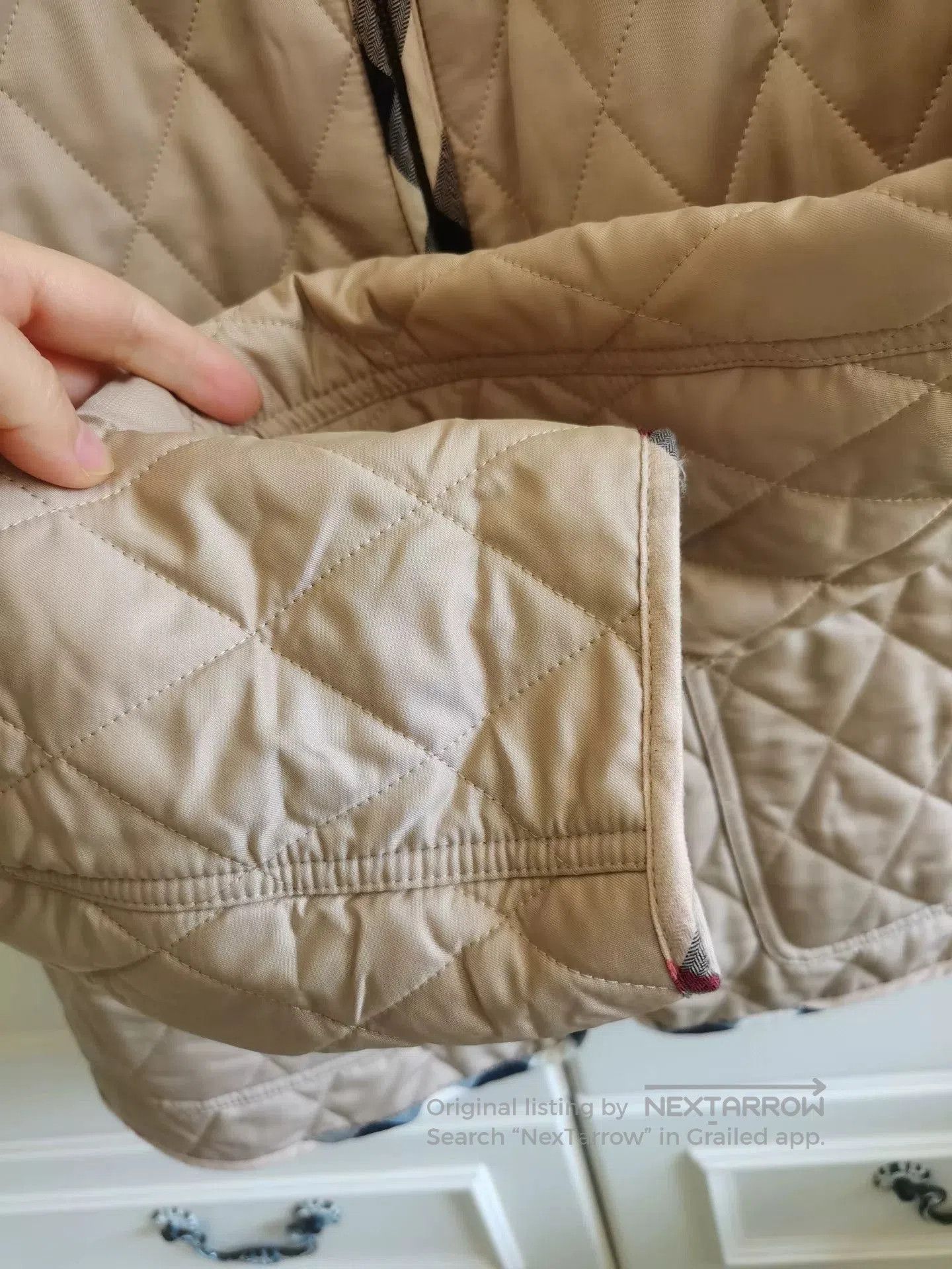 Burberry Burberry Beige Quilted Slim Jacket. Size US L / EU 52-54 / 3 - 5 Thumbnail