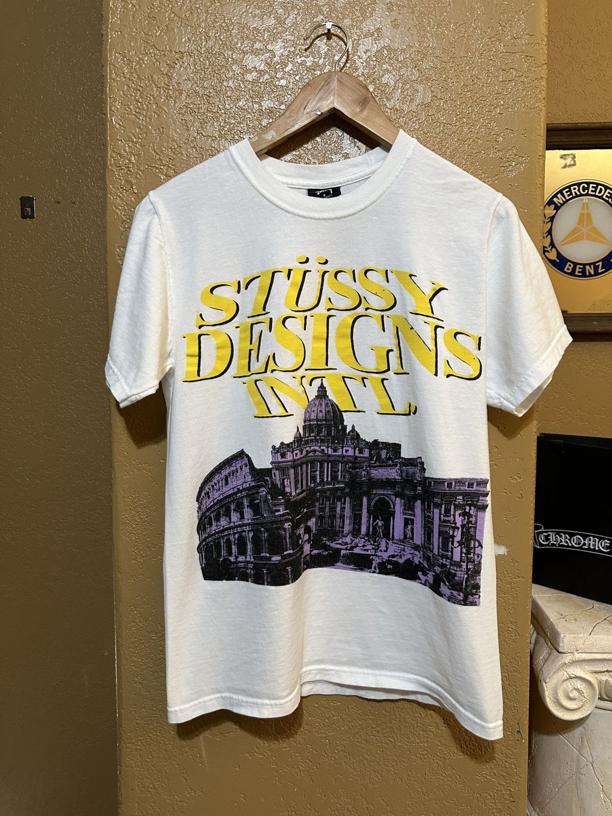 Stussy × Vintage 📌 Stussy Rome T Shirt Size US S / EU 44-46 / 1 - 1 Thumbnail