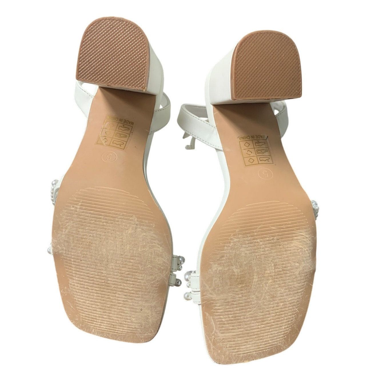 Other Shoe'N Tale Women's 5 Pearl Open Toe Ankle Strap Sandals Size US 5 / IT 35 - 8 Thumbnail