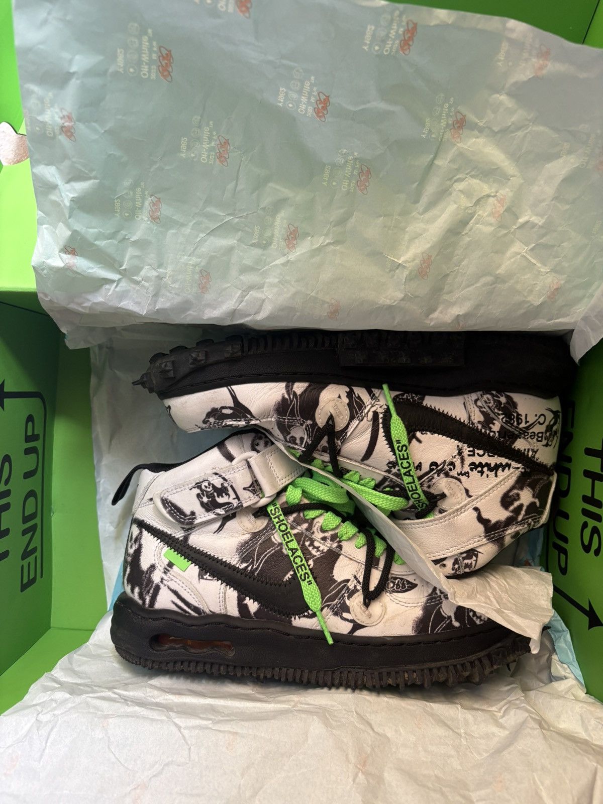 Off-White Nike Air Force 1 Mid SP Off-White Grim Reaper Size US 7 / EU 40 - 2 Thumbnail