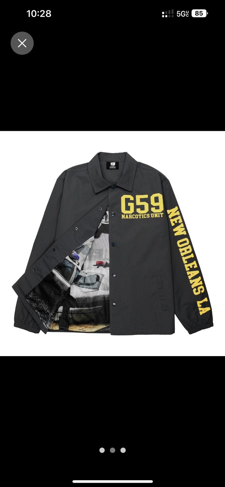 image of G59 Records G59 Narcotics Jacket in Black, Men's (Size Medium)