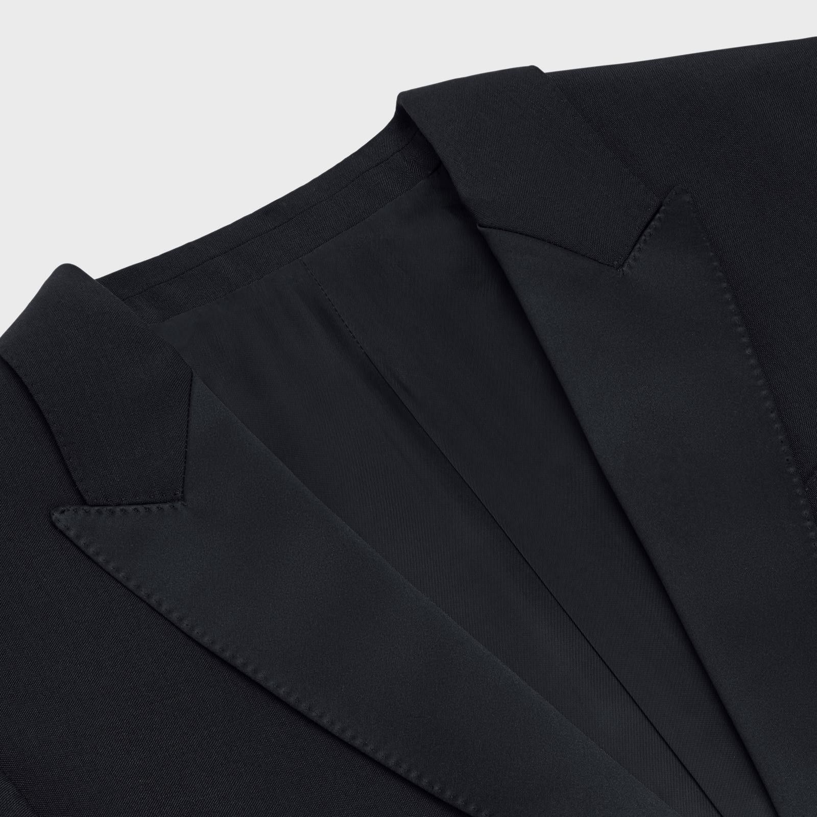 Celine o1w1db11124 Jude Tux Wool Mohair Jacket in Black Size XS / US 0-2 / IT 36-38 - 3 Thumbnail