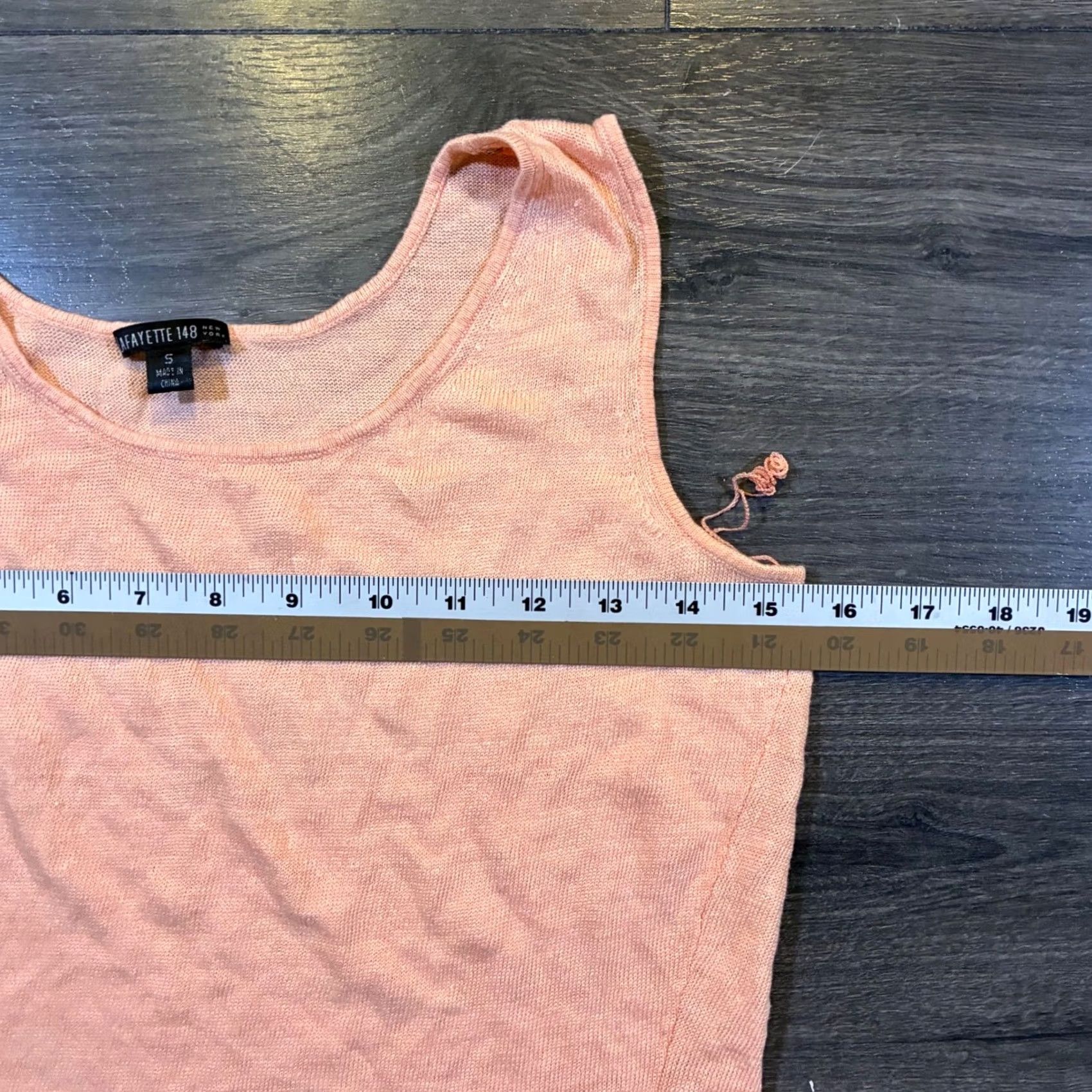 Vintage Lafayette 148 New York Linen Tank Top Sleeveless Knit Peach Womens Size Small Size S / US 4 / IT 40 - 5 Thumbnail