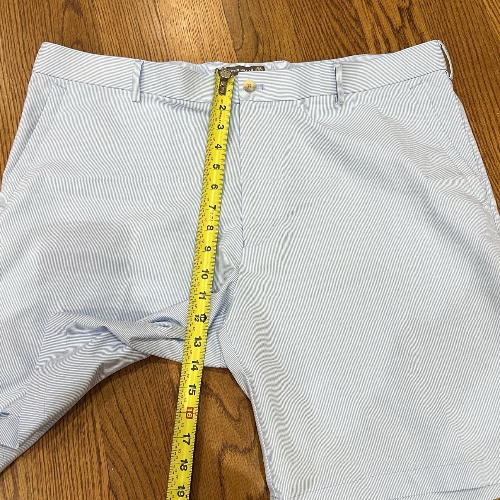 Peter Millar Peter Millar Shorts Wicking E4 Blue & White Striped Polyester size 40 Size US 40 / EU 56 - 4 Thumbnail