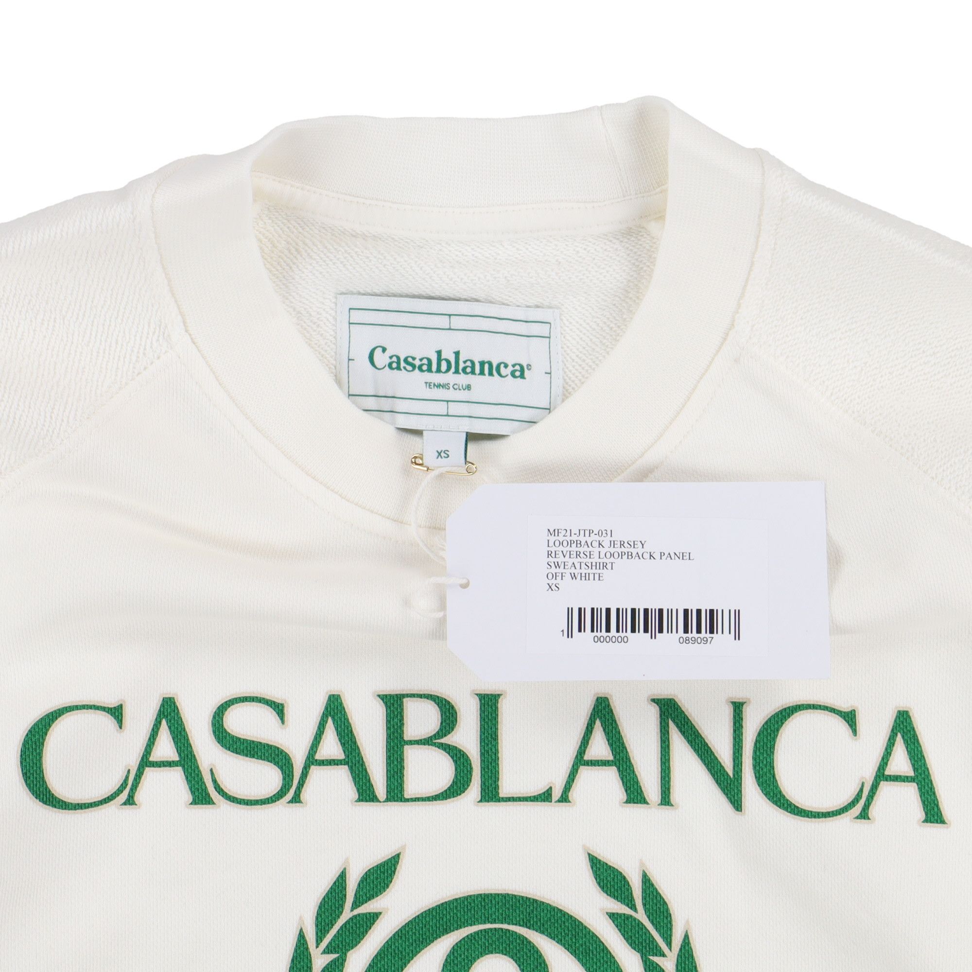Casablanca Off White Embroidered Crest Logo Sweatshirt Size XS / US 0-2 / IT 36-38 - 5 Thumbnail